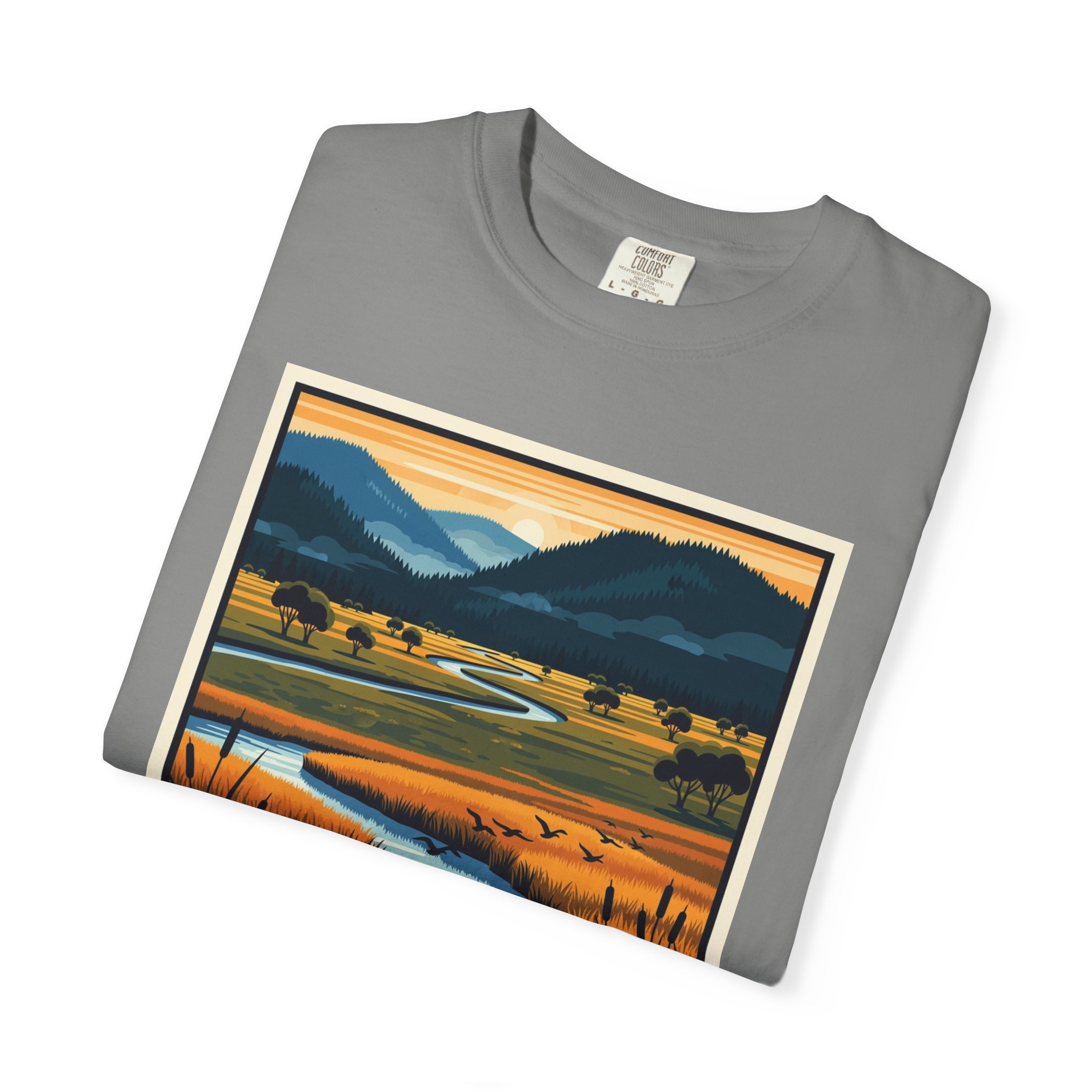 Kootenai National Wildlife Refuge WPA Style Unisex T-shirt - Image 9