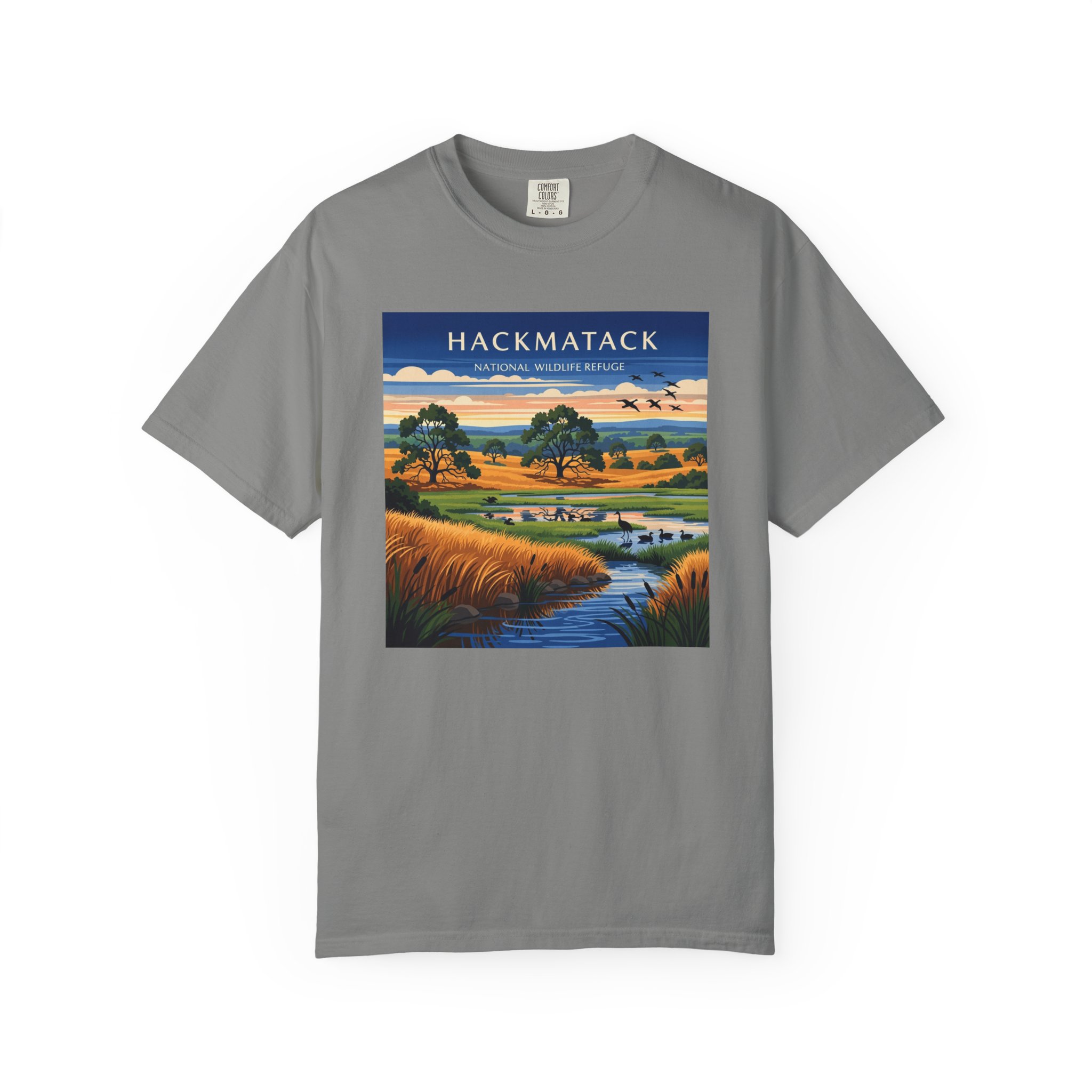 Hackmatack National Wildlife Refuge WPA Style Unisex T-shirt - Image 7