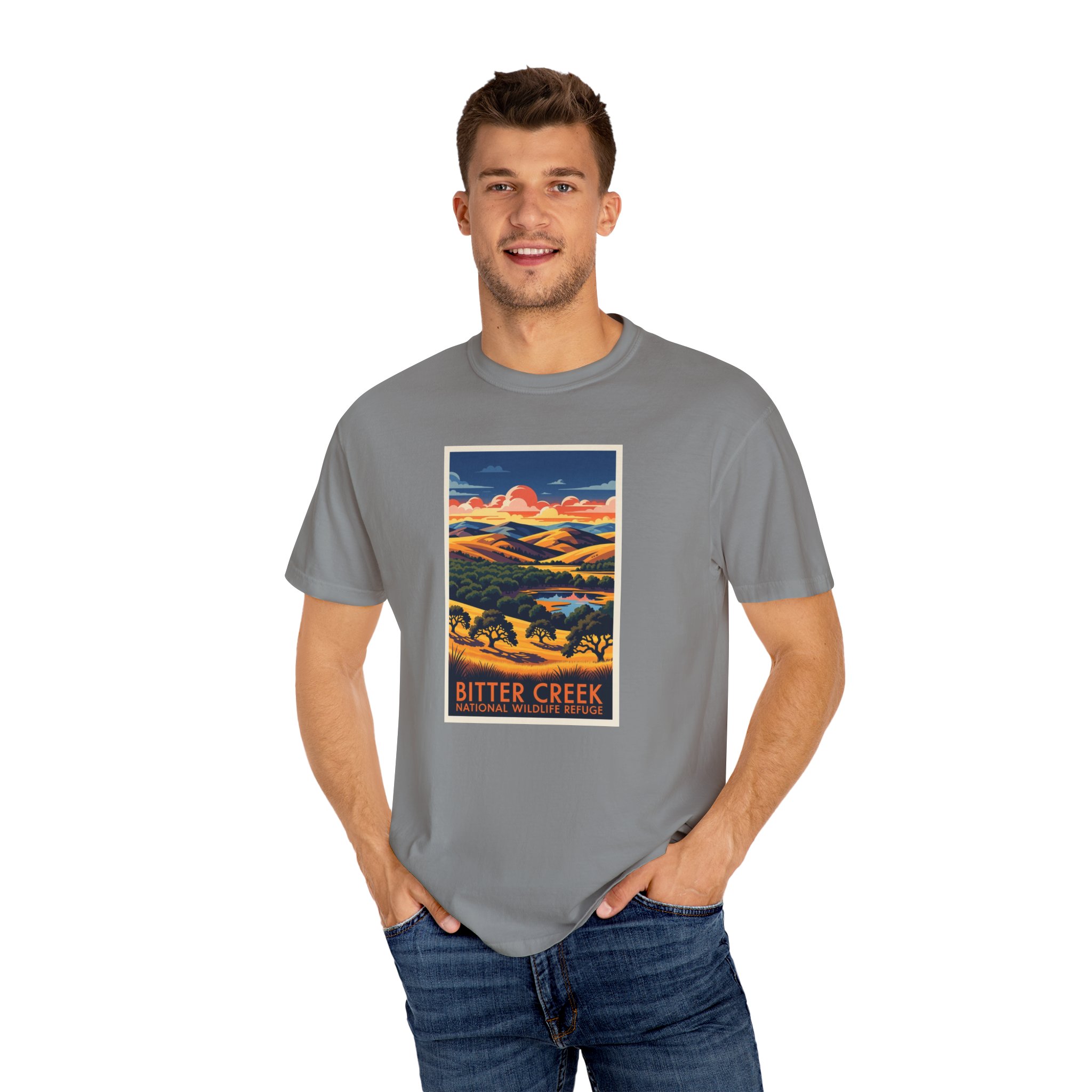 Bitter Creek National Wildlife Refuge WPA Style Unisex T-shirt - Image 10