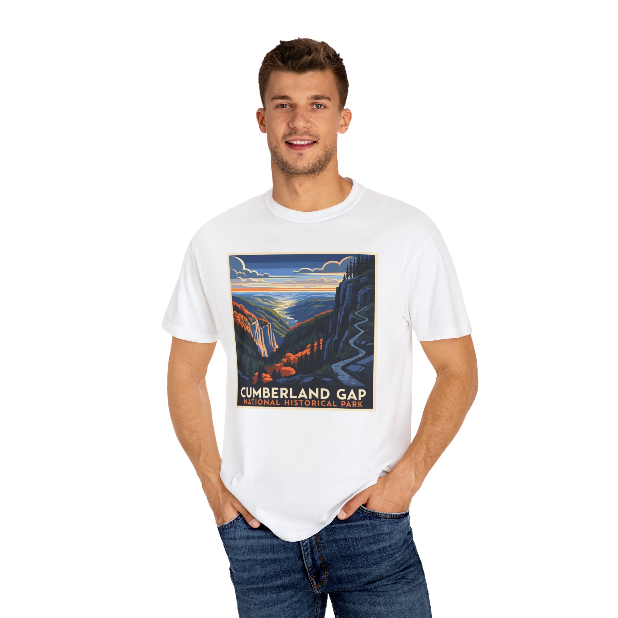 Cumberland Gap National Historical Park WPA Style Unisex T-shirt - Image 4