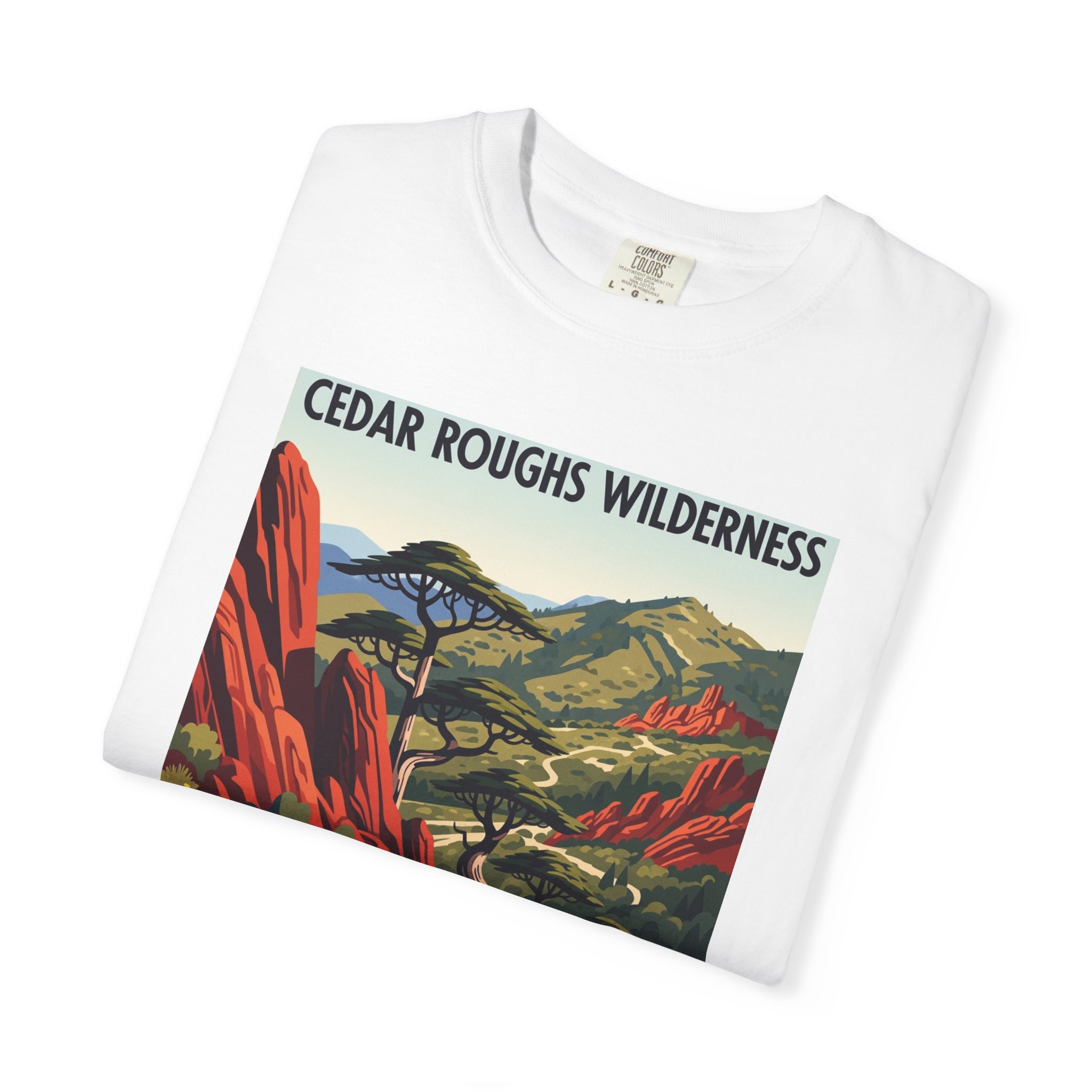 Cedar Roughs Wilderness WPA Style Unisex T-shirt - Image 3