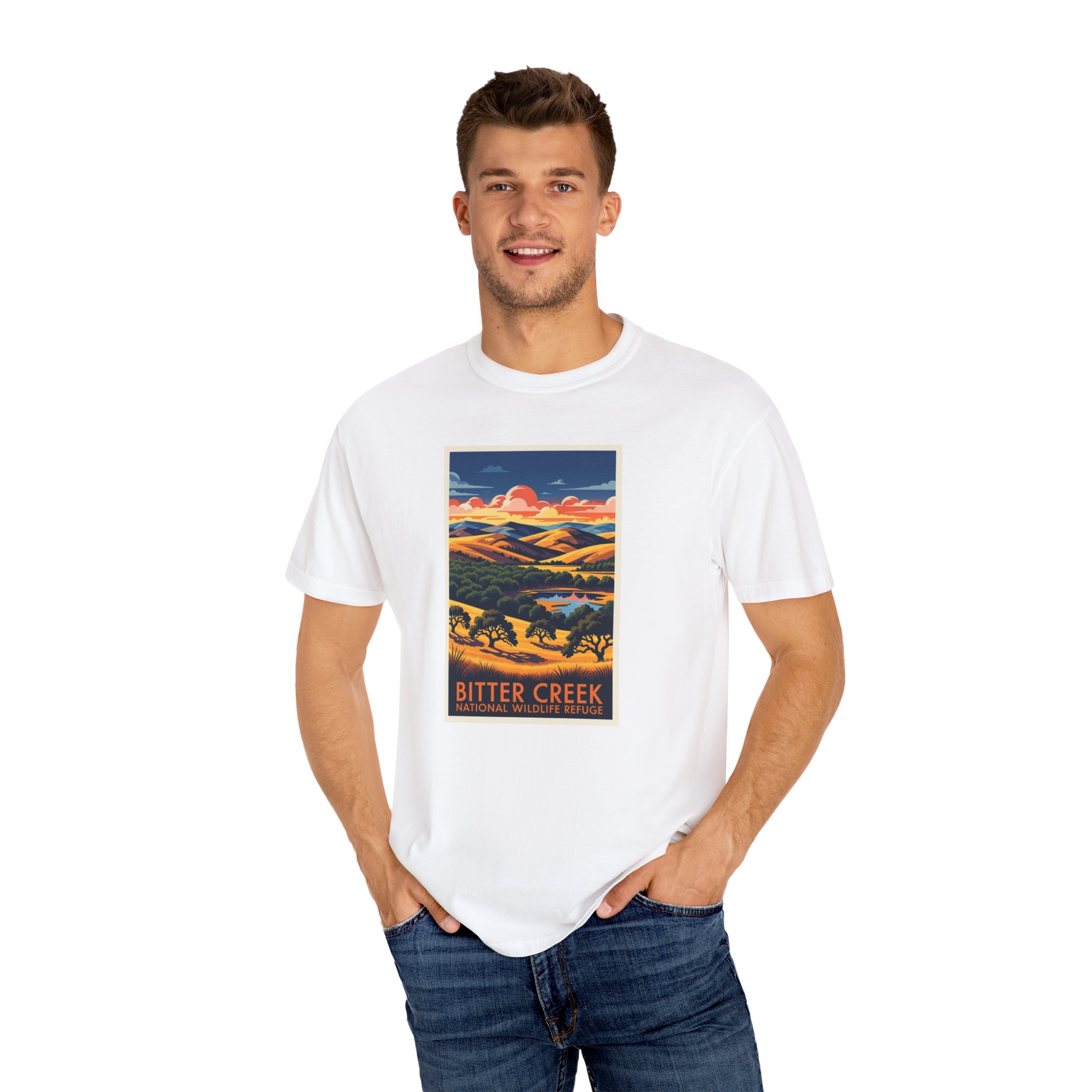 Bitter Creek National Wildlife Refuge WPA Style Unisex T-shirt - Image 4