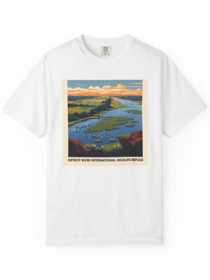 Detroit River International Wildlife Refuge WPA Style Unisex T-shirt
