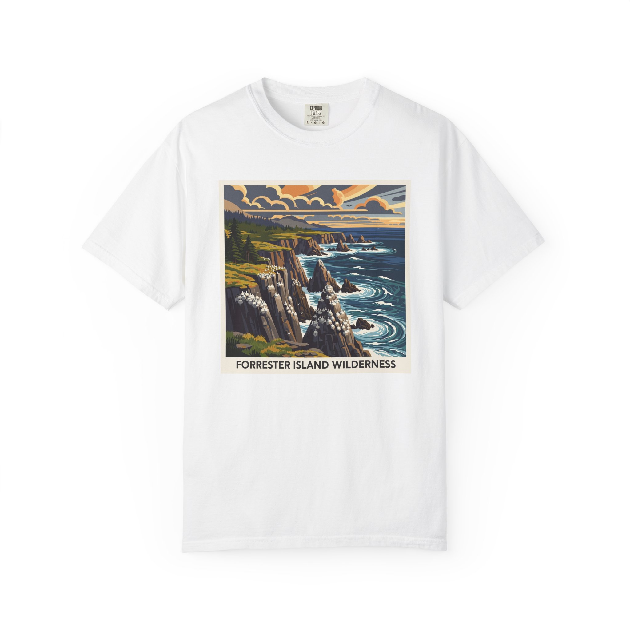 Forrester Island Wilderness WPA Style Unisex T-shirt