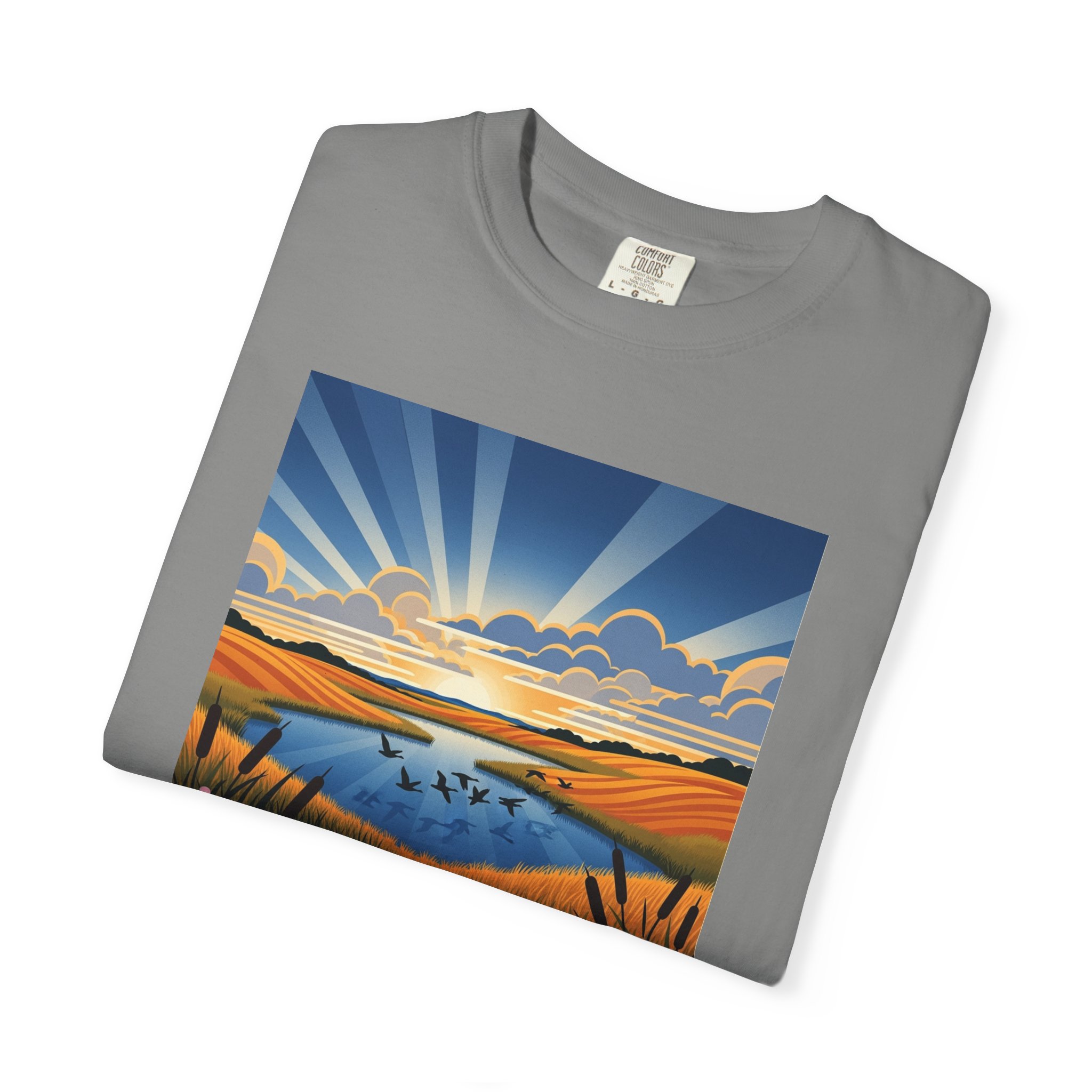 Dakota Lake National Wildlife Refuge WPA Style Unisex T-shirt - Image 9