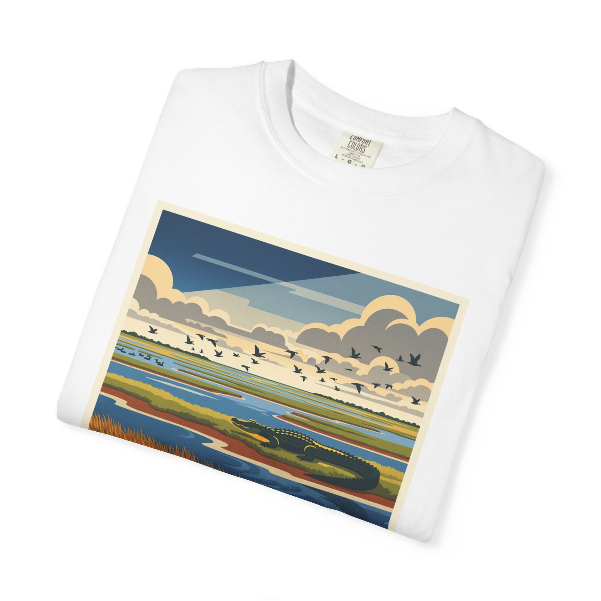 Brazoria National Wildlife Refuge WPA Style Unisex T-shirt - Image 3