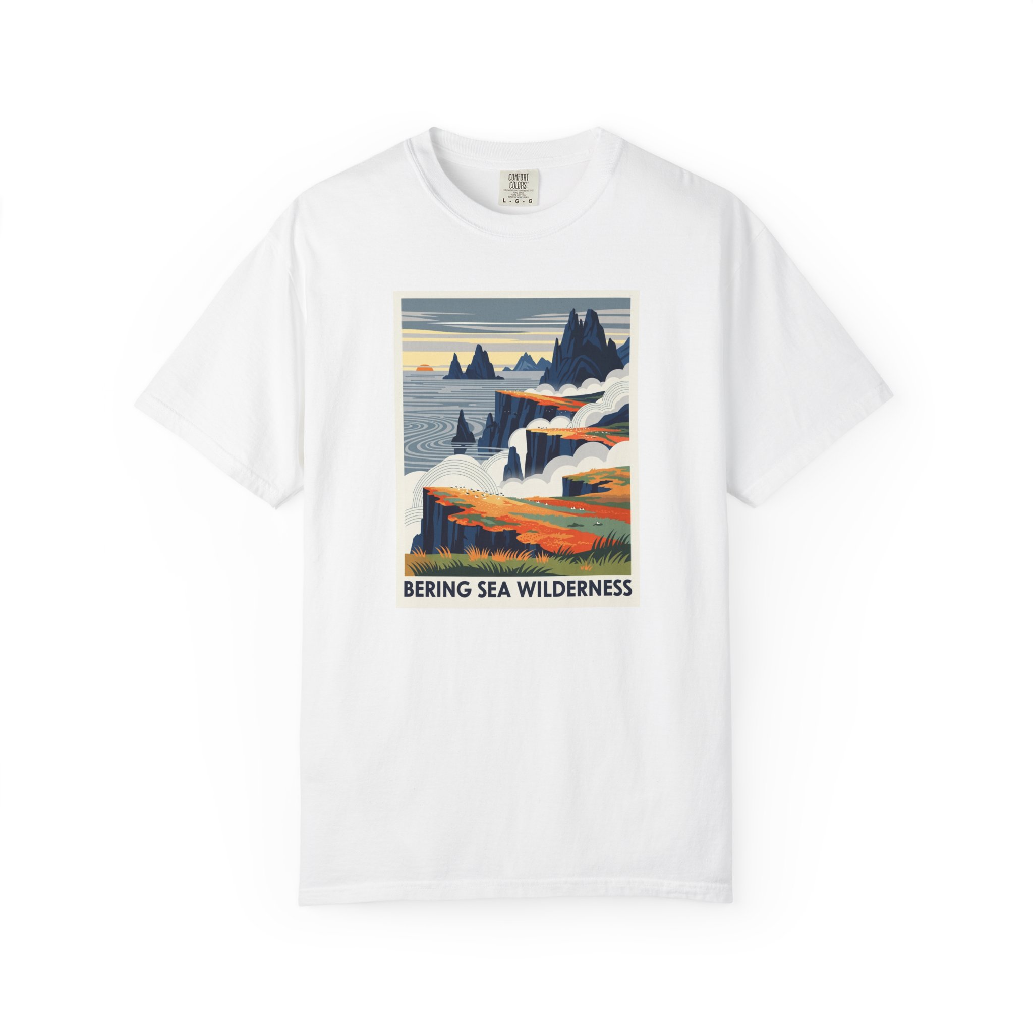 Bering Sea Wilderness WPA Style Unisex T-shirt