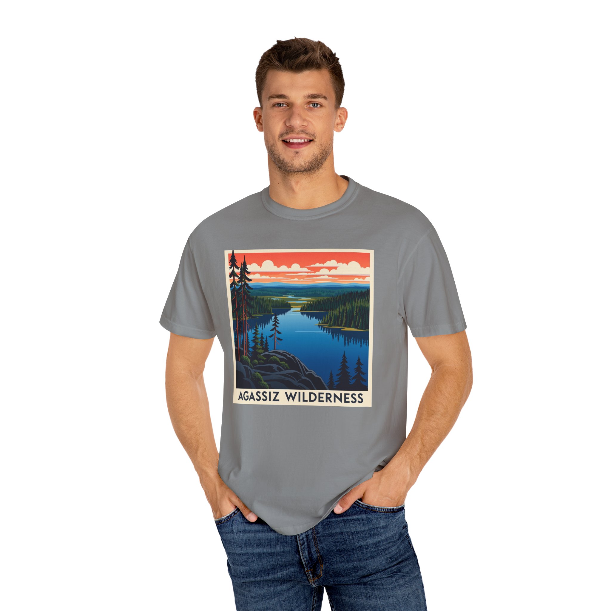 Agassiz Wilderness WPA Style Unisex T-shirt - Image 10