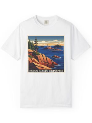 Huron Islands Wilderness WPA Style Unisex T-shirt