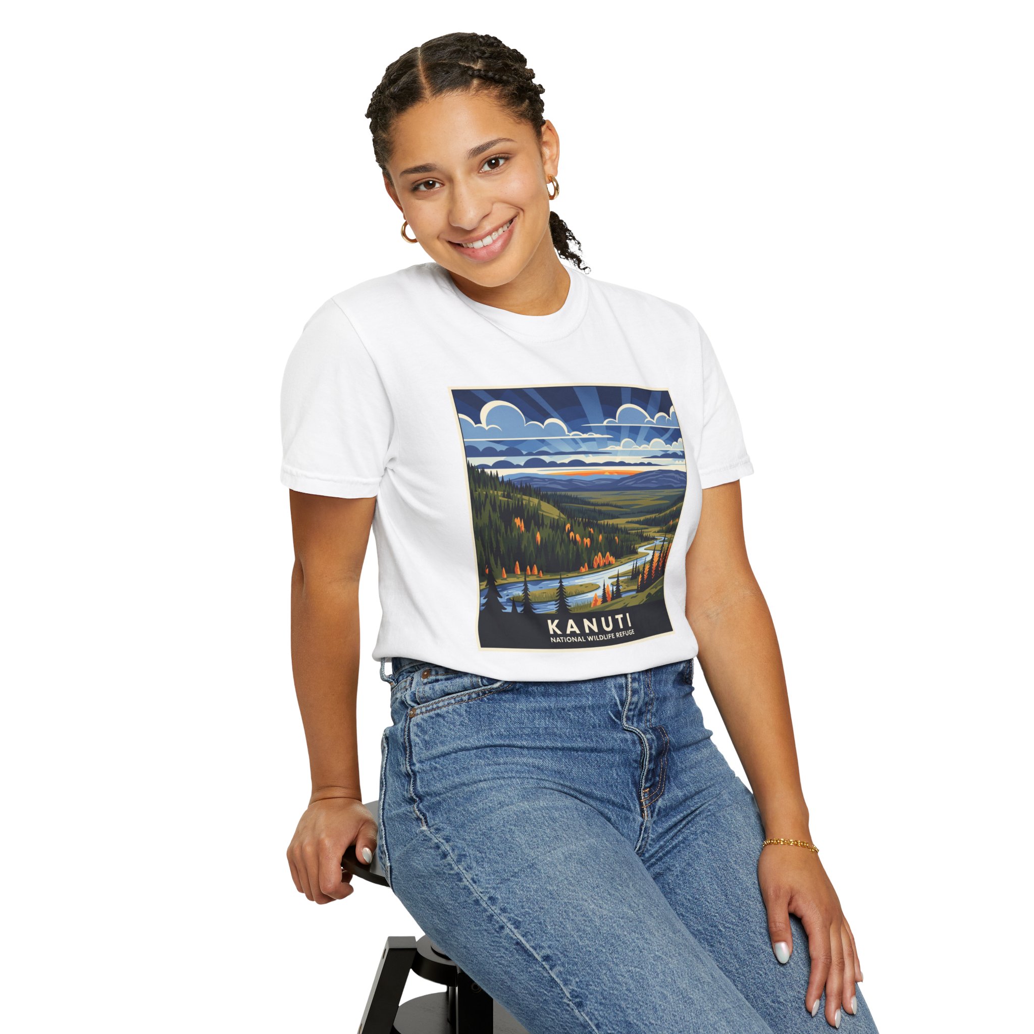 Kanuti National Wildlife Refuge WPA Style Unisex T-shirt - Image 5