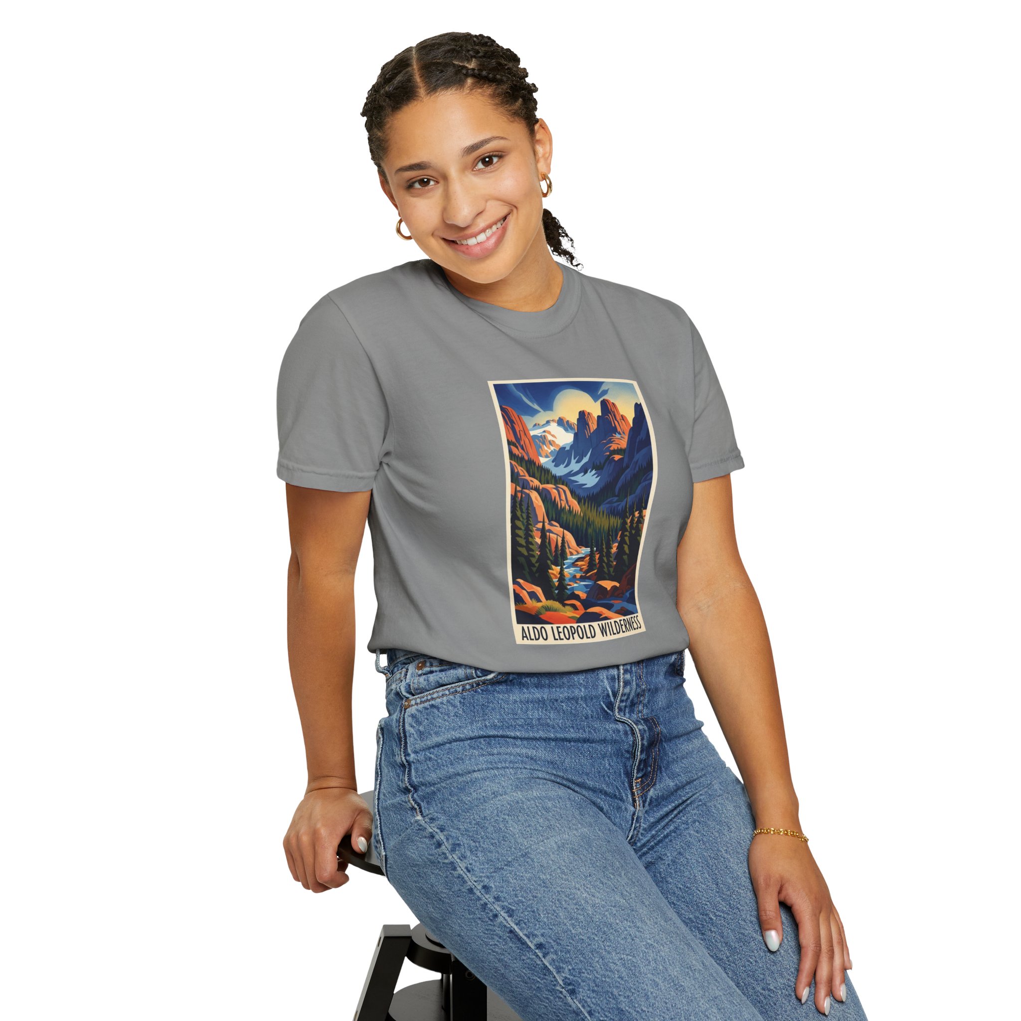 Aldo Leopold Wilderness WPA Style Unisex T-shirt - Image 11