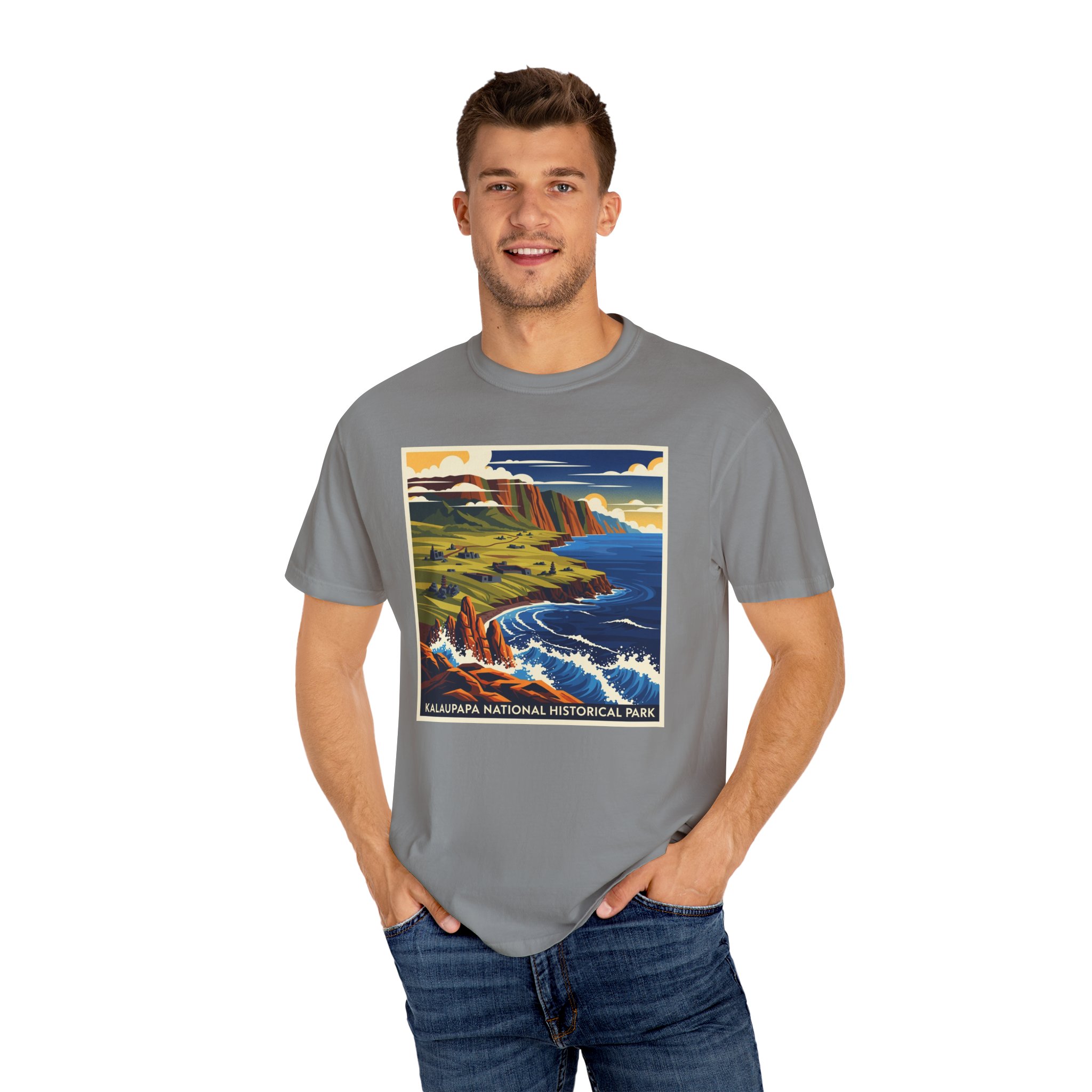Kalaupapa National Historical Park WPA Style Unisex T-shirt - Image 10