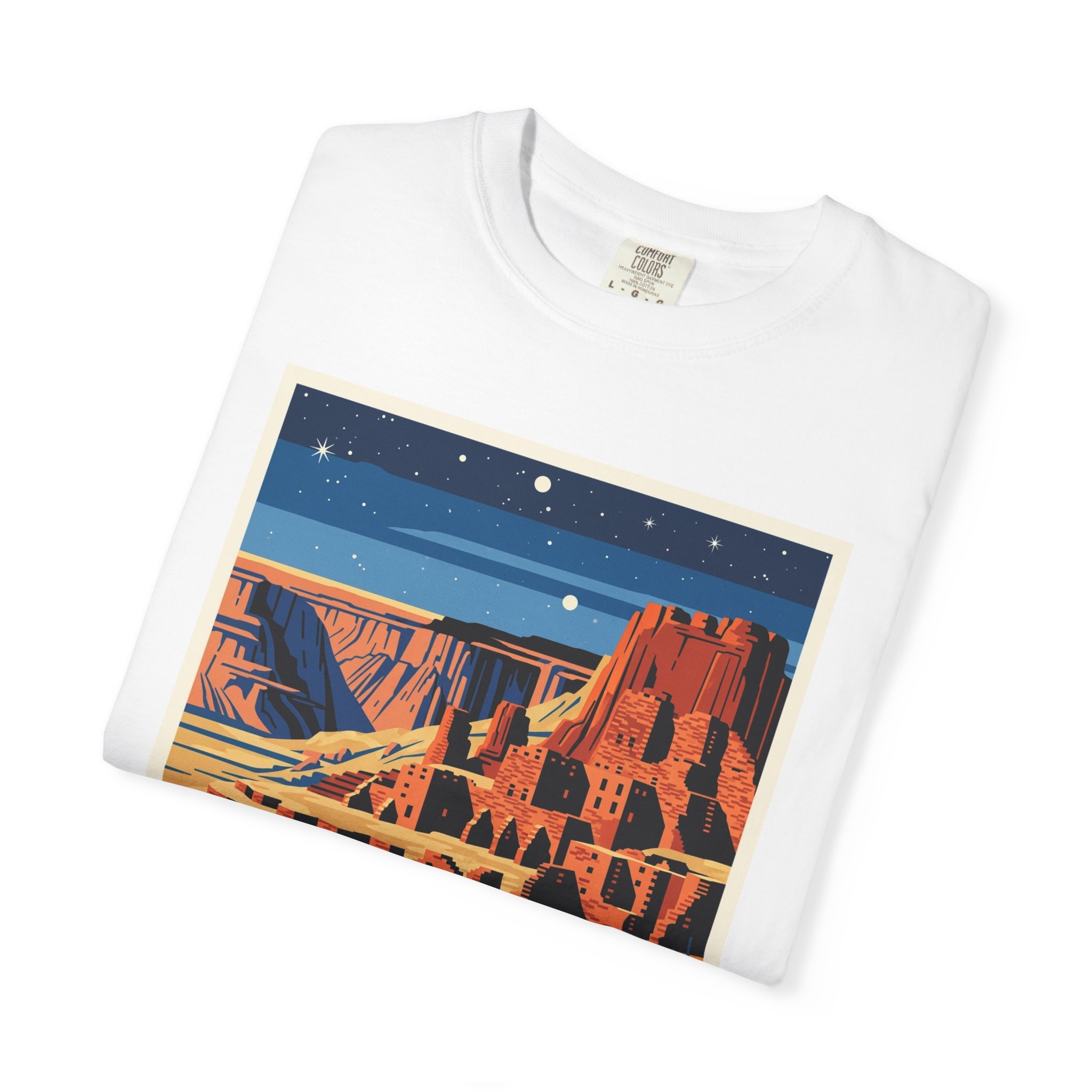 Chaco Culture National Historical Park WPA Style Unisex T-shirt - Image 3