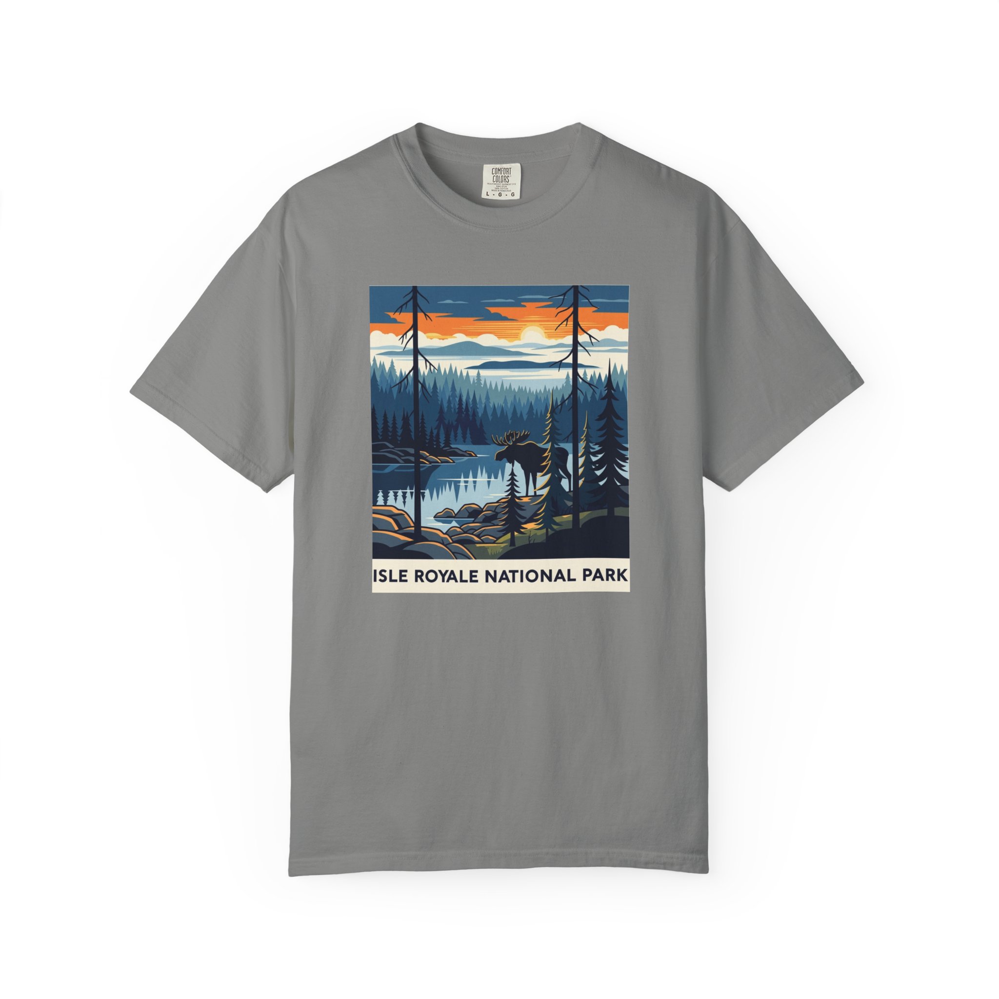 Isle Royale National Park WPA Style Unisex T-shirt - Image 7