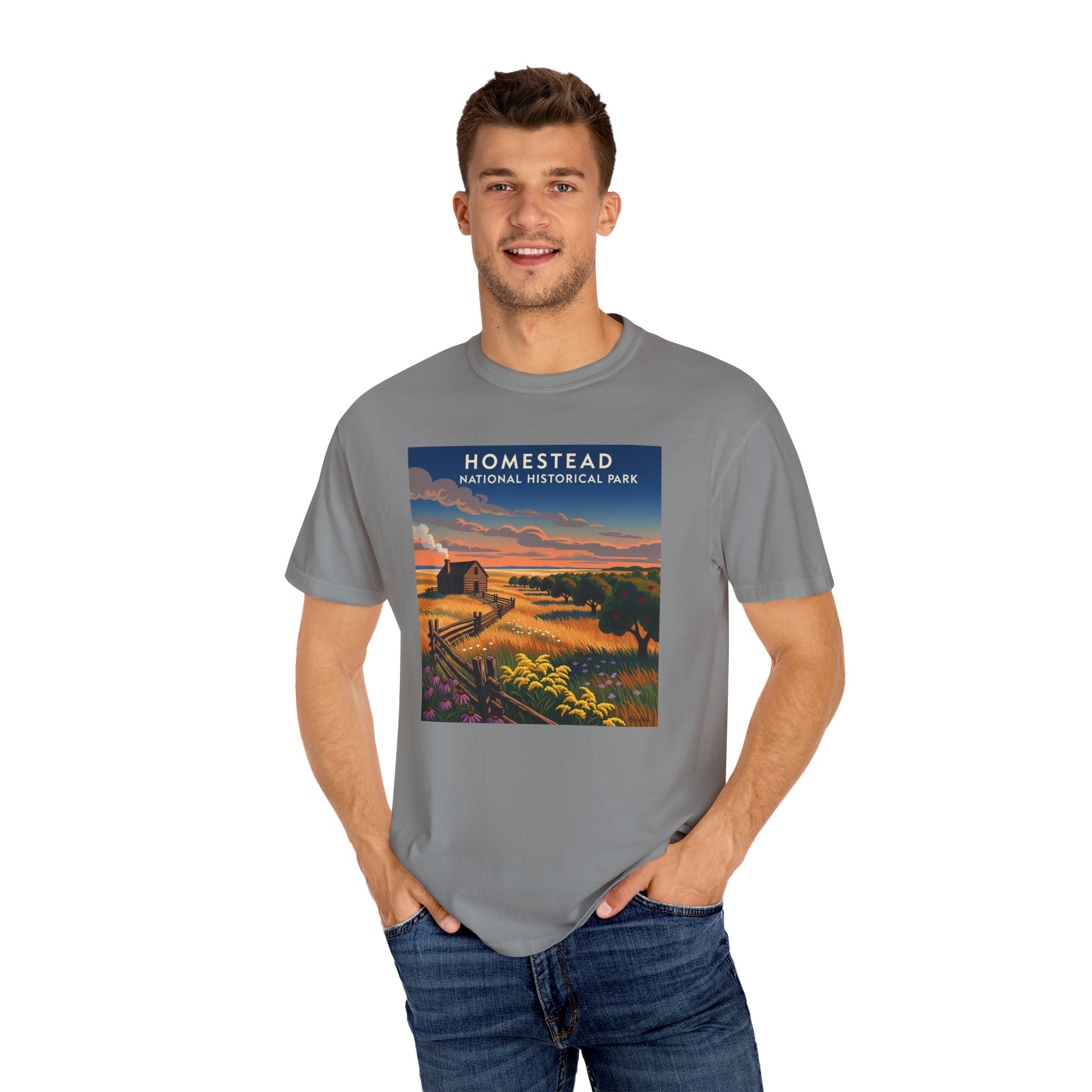 Homestead National Historical Park WPA Style Unisex T-shirt - Image 10