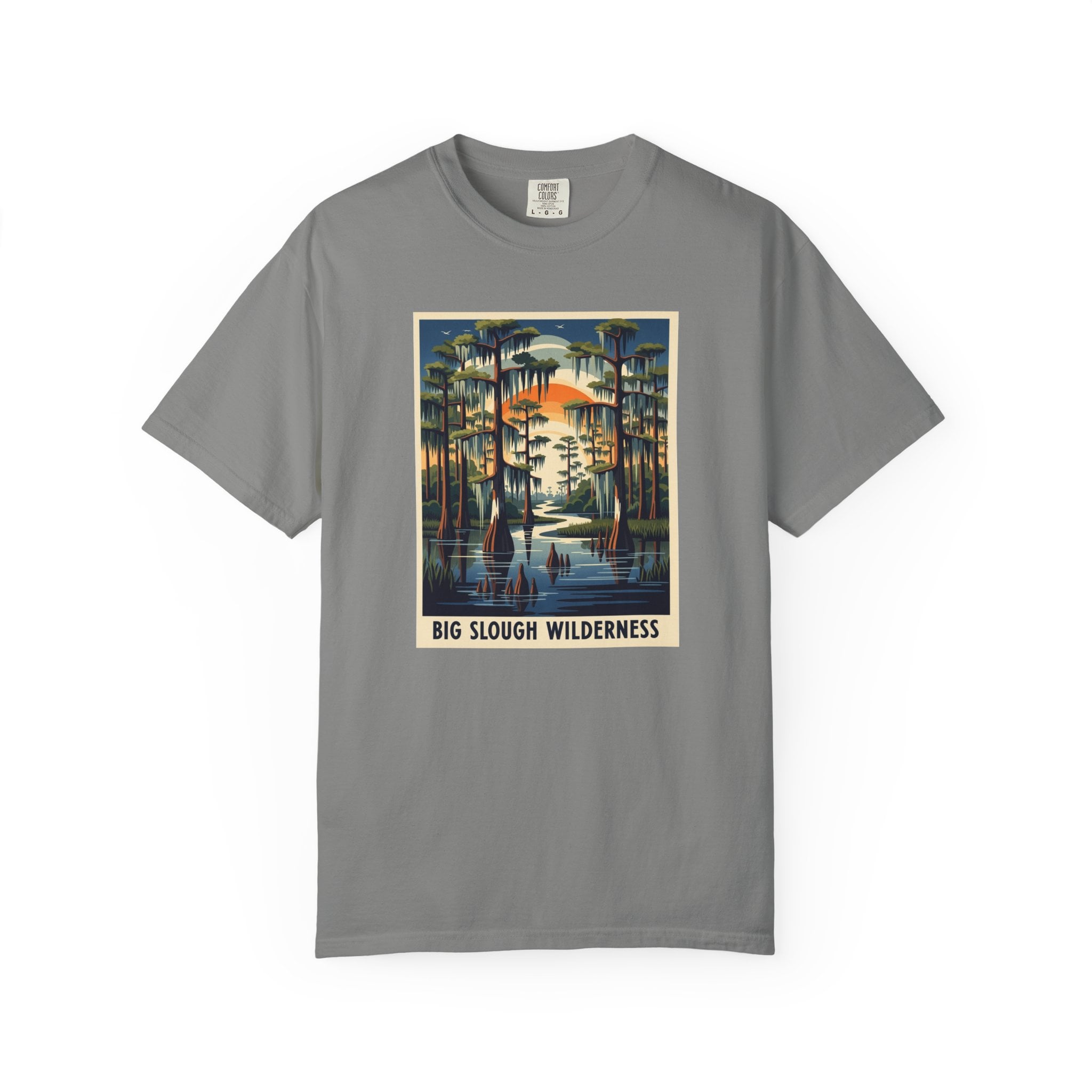 Big Slough Wilderness WPA Style Unisex T-shirt - Image 7