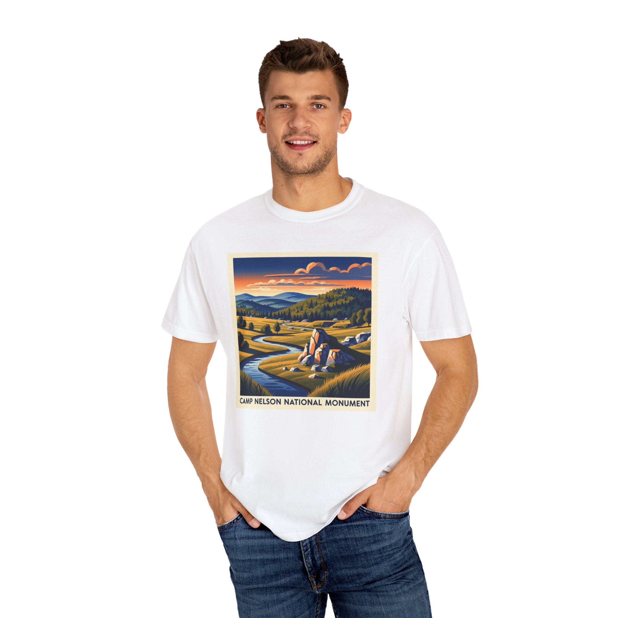 Camp Nelson National Monument WPA Style Unisex T-shirt - Image 4