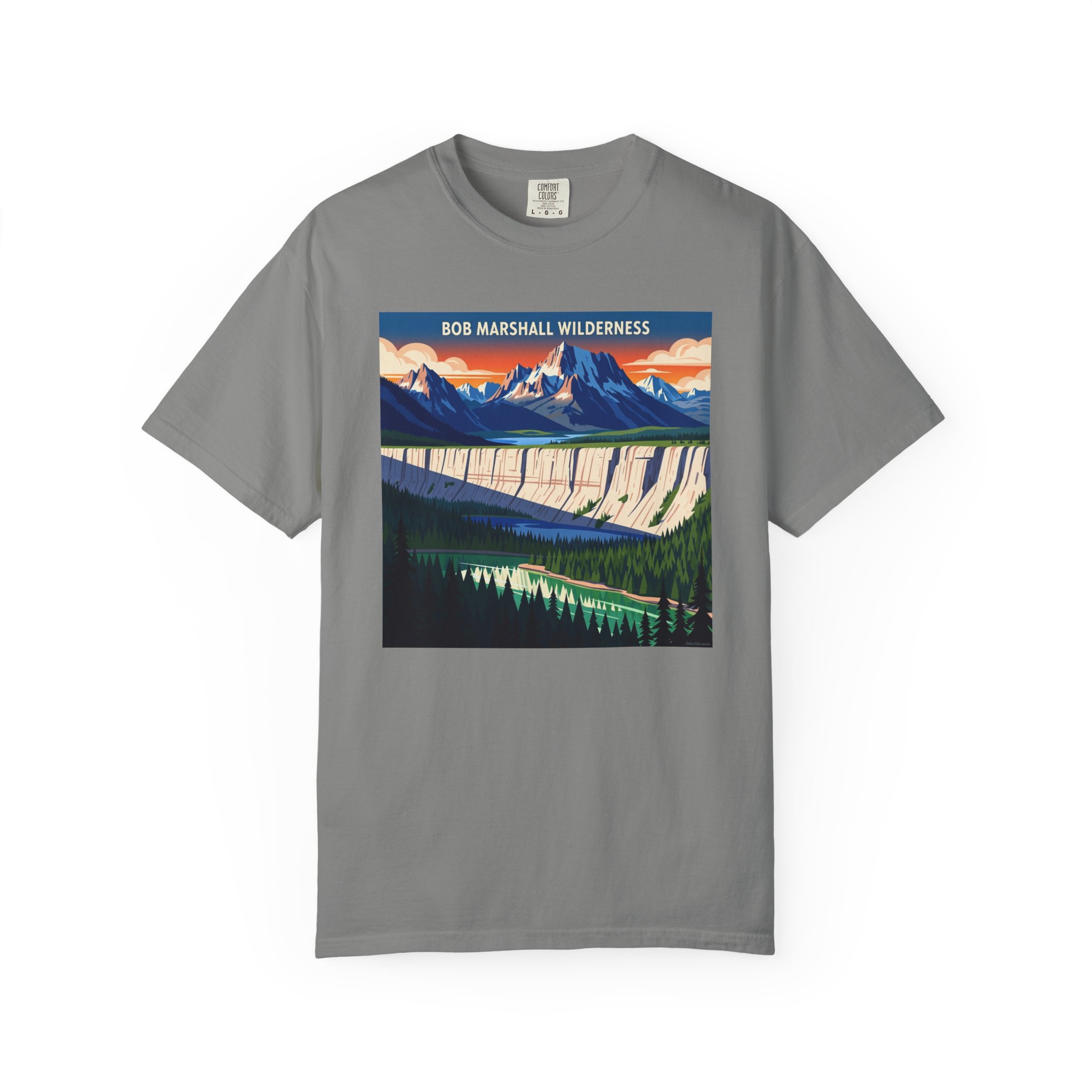 Bob Marshall Wilderness WPA Style Unisex T-shirt - Image 7