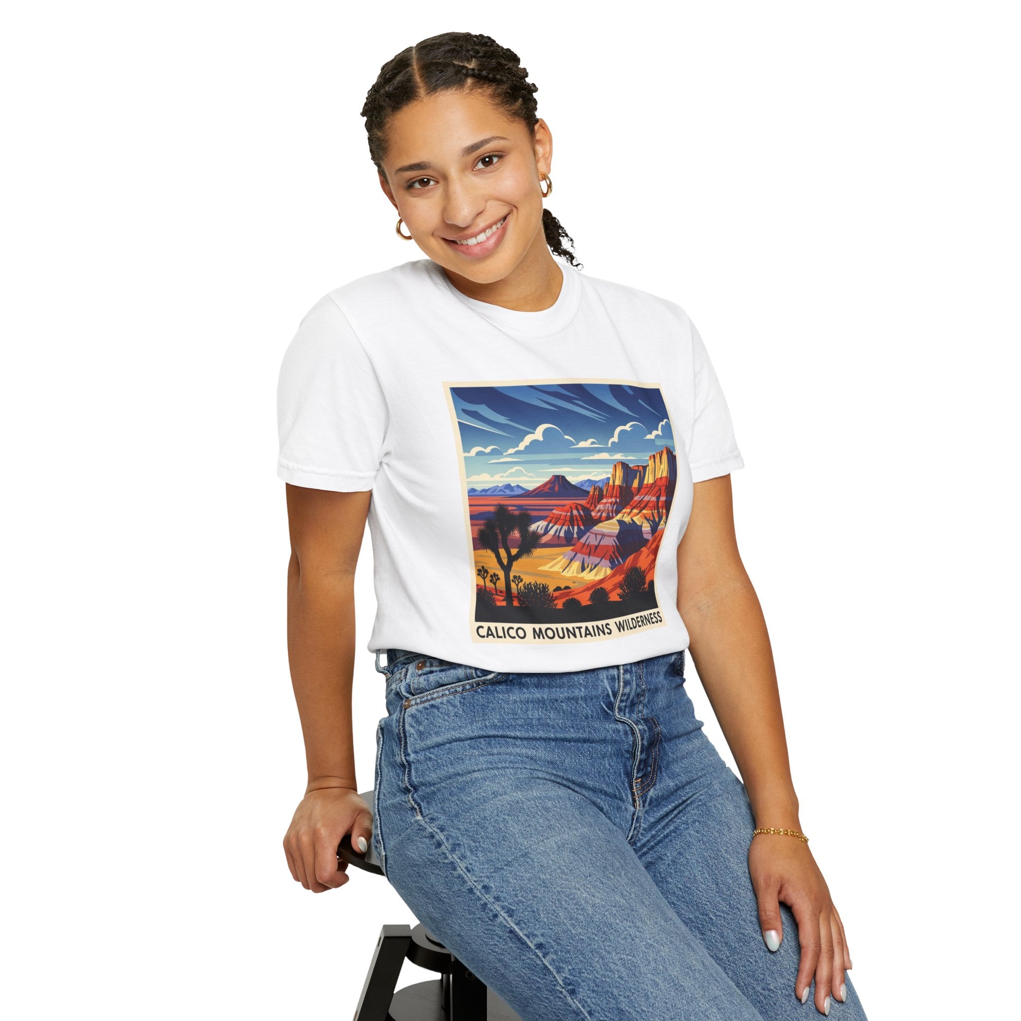 Calico Mountains Wilderness WPA Style Unisex T-shirt - Image 5