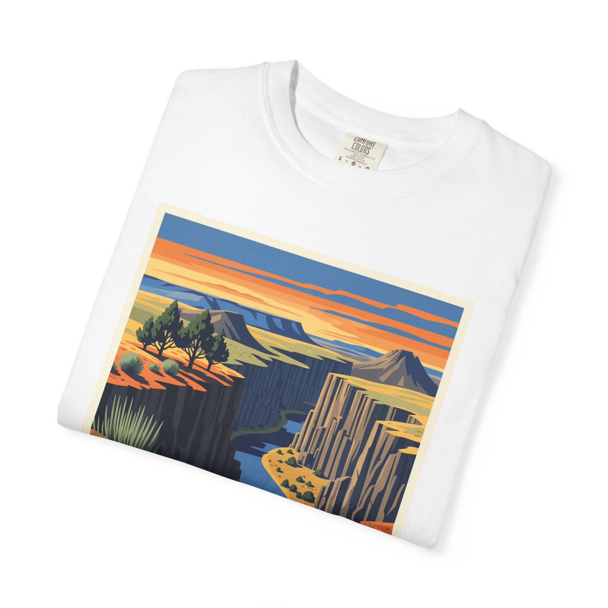 Bruneau–Jarbidge Rivers Wilderness WPA Style Unisex T-shirt - Image 3