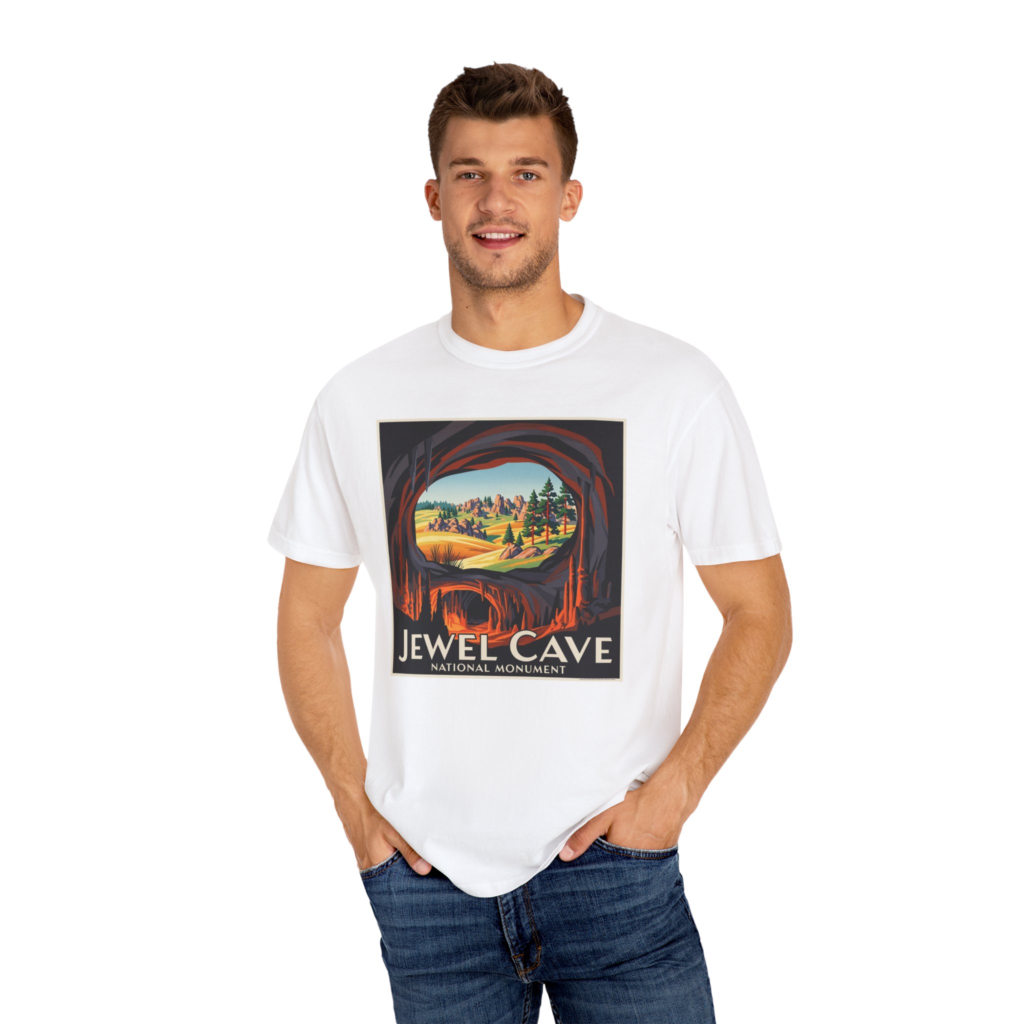 Jewel Cave National Monument WPA Style Unisex T-shirt - Image 4