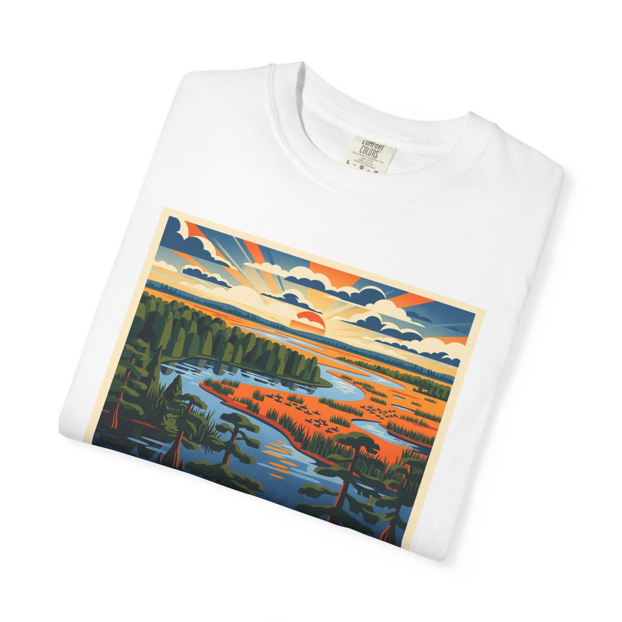 Chickasaw National Wildlife Refuge WPA Style Unisex T-shirt - Image 3