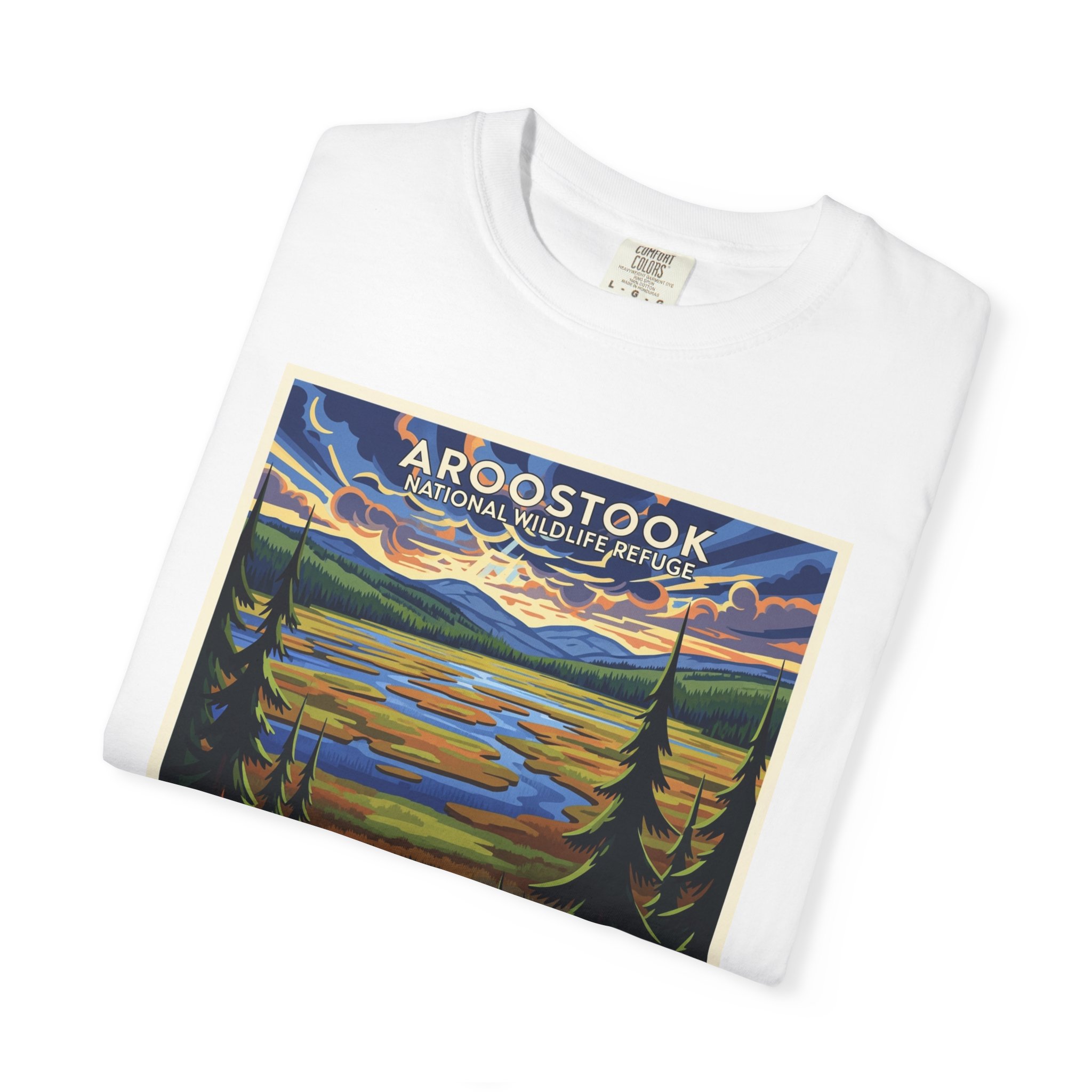 Aroostook National Wildlife Refuge WPA Style Unisex T-shirt - Image 3