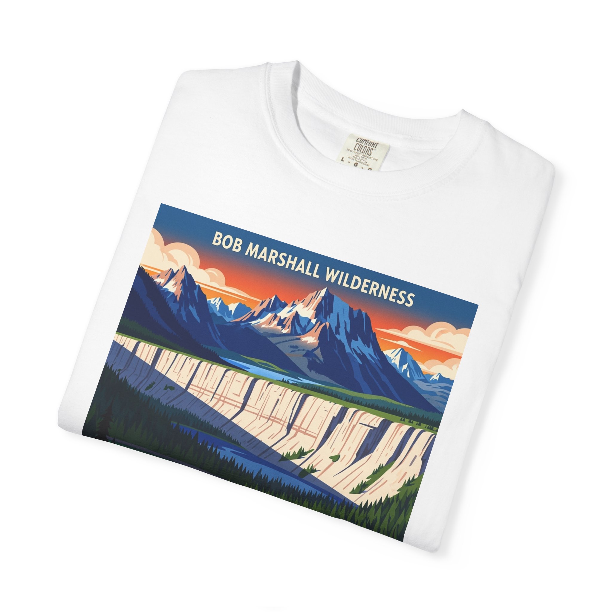 Bob Marshall Wilderness WPA Style Unisex T-shirt - Image 3