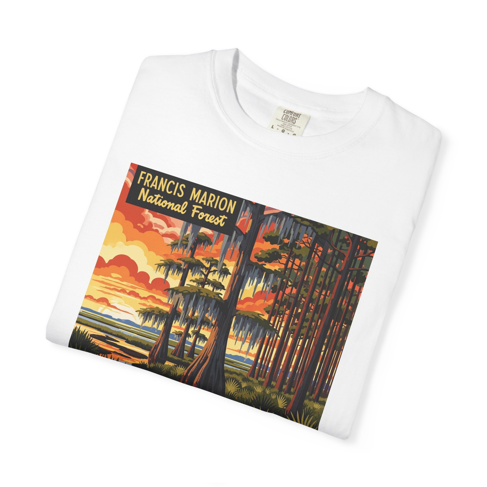Francis Marion National Forest WPA Style Unisex T-shirt - Image 3