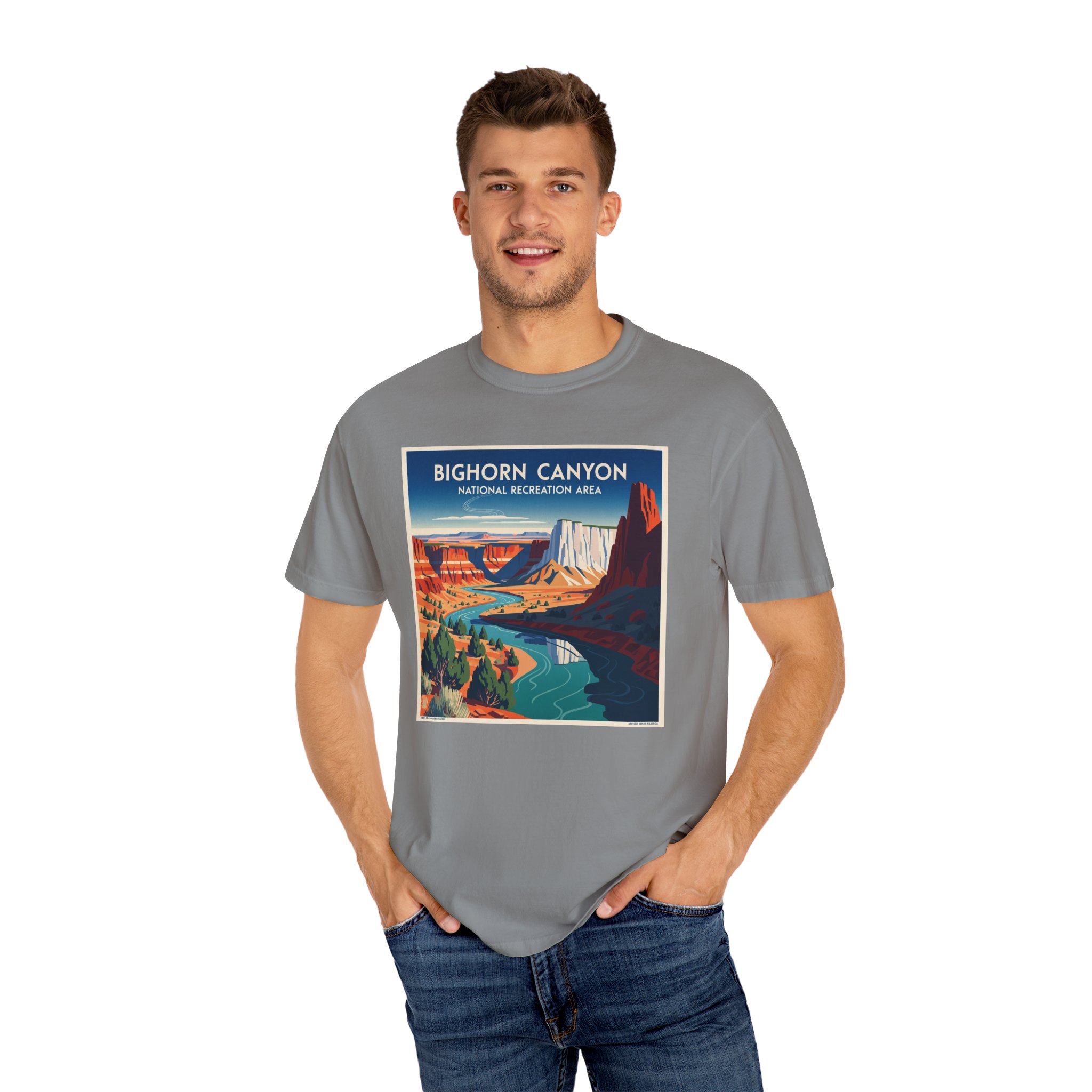 Bighorn Canyon National Recreation Area WPA Style Unisex T-shirt - Image 10