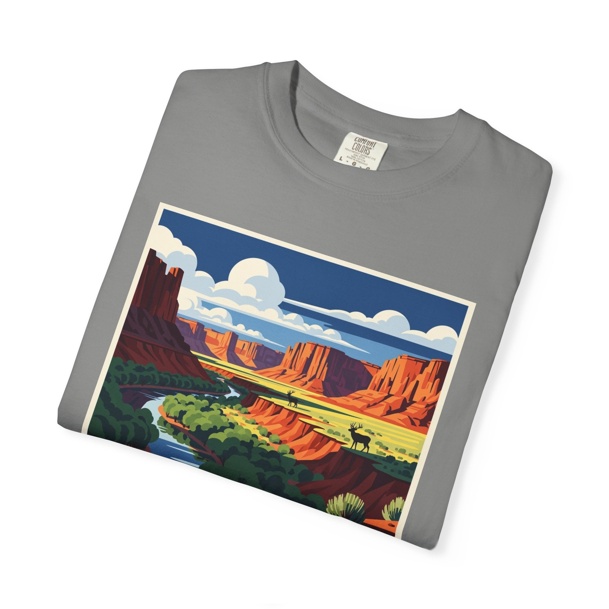 Browns Park National Wildlife Refuge WPA Style Unisex T-shirt - Image 9