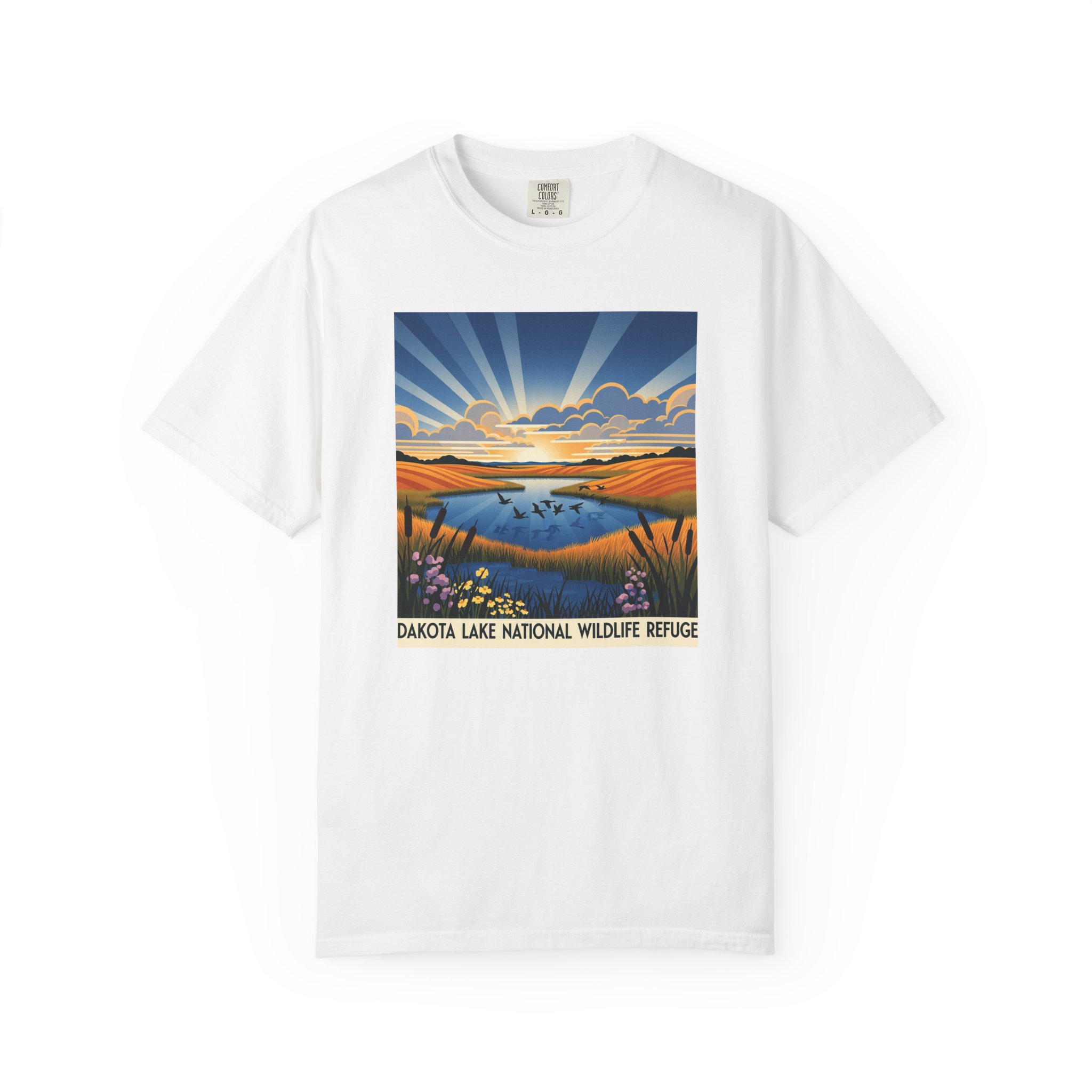 Dakota Lake National Wildlife Refuge WPA Style Unisex T-shirt