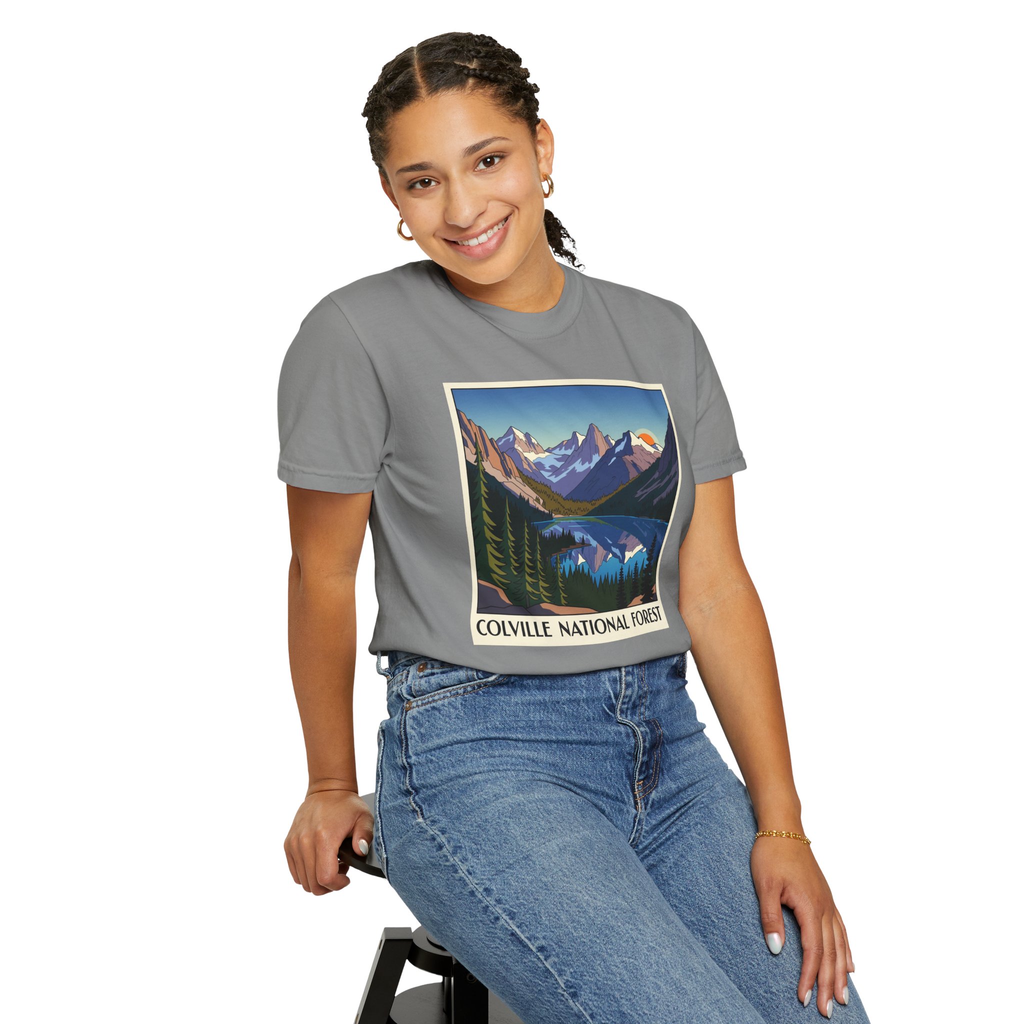 Colville National Forest WPA Style Unisex T-shirt - Image 11