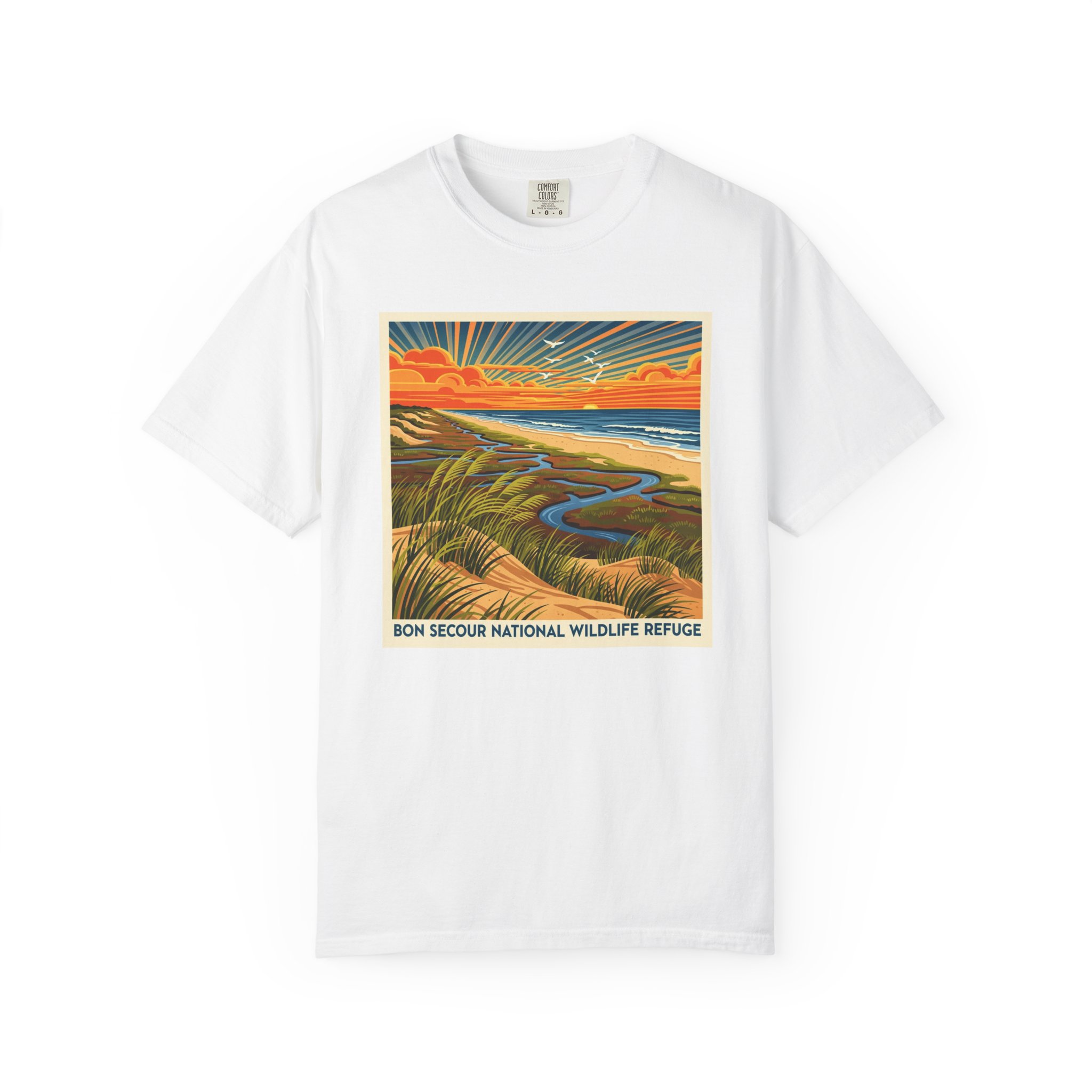 Bon Secour National Wildlife Refuge WPA Style Unisex T-shirt