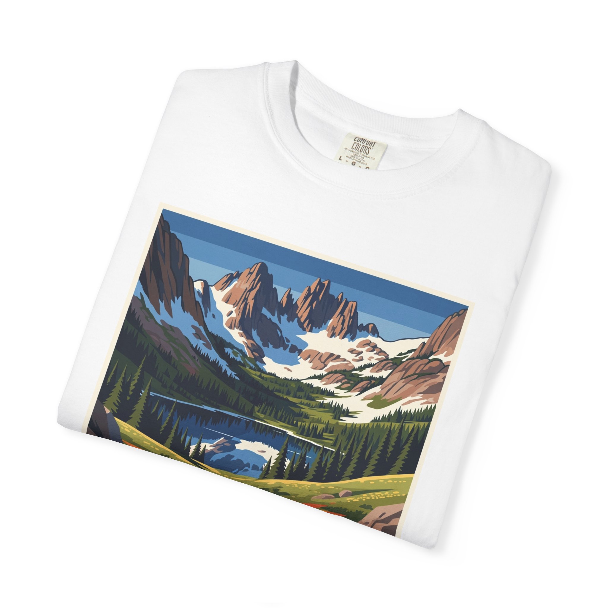 James Peak Wilderness WPA Style Unisex T-shirt - Image 3