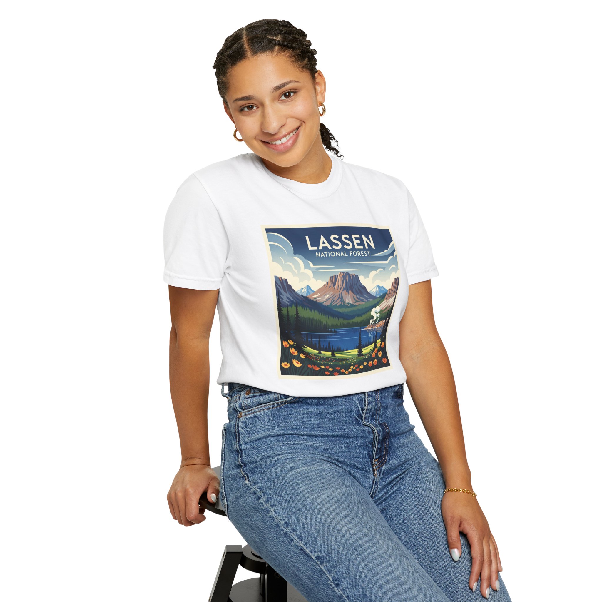 Lassen National Forest WPA Style Unisex T-shirt - Image 5