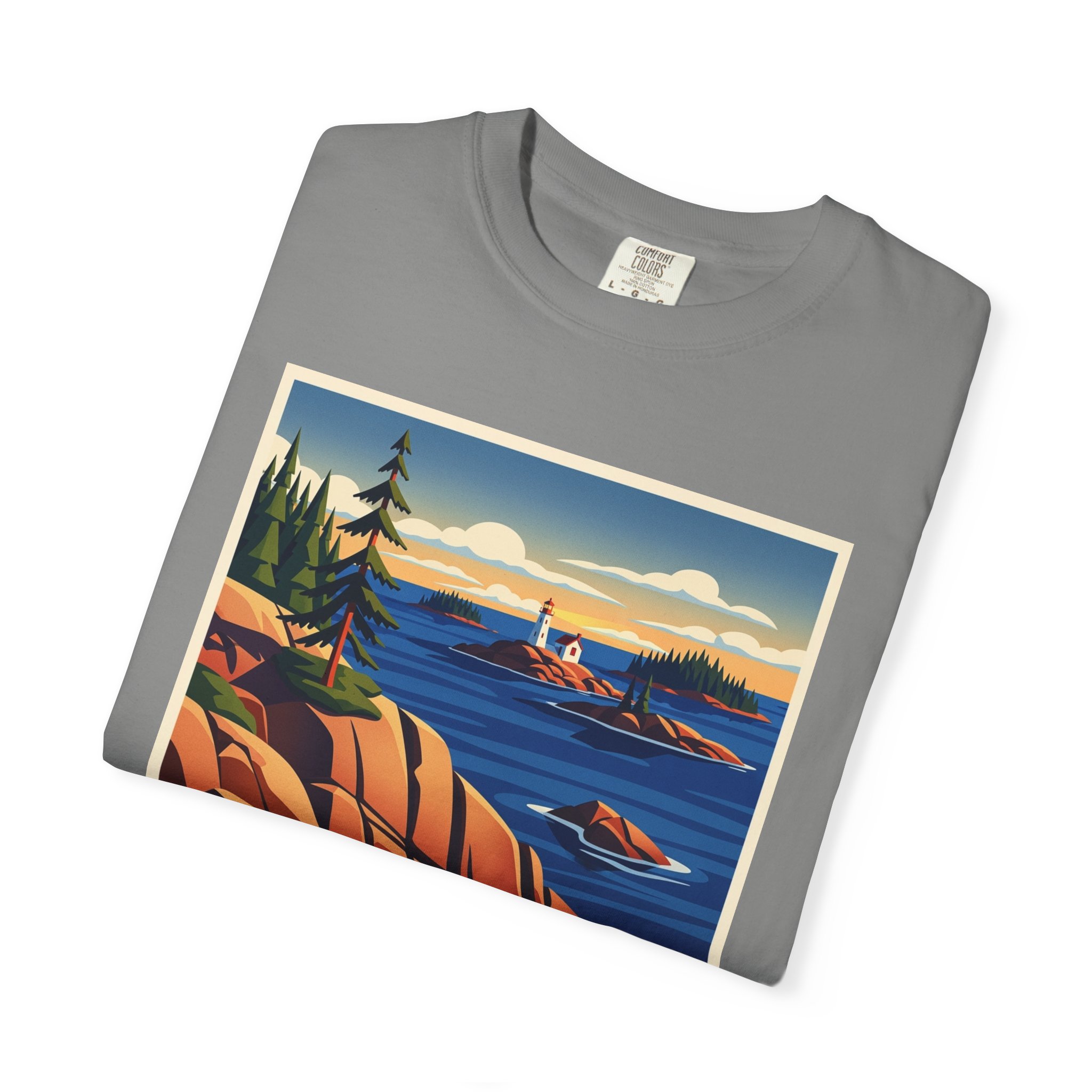 Huron Islands Wilderness WPA Style Unisex T-shirt - Image 9