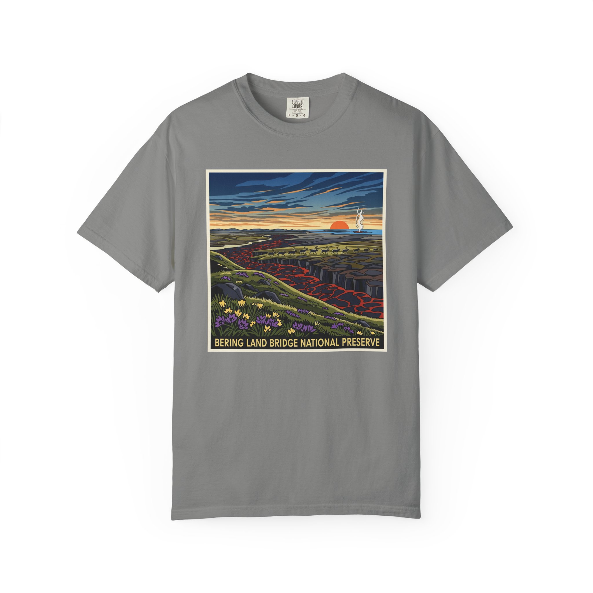 Bering Land Bridge National Preserve WPA Style Unisex T-shirt - Image 7
