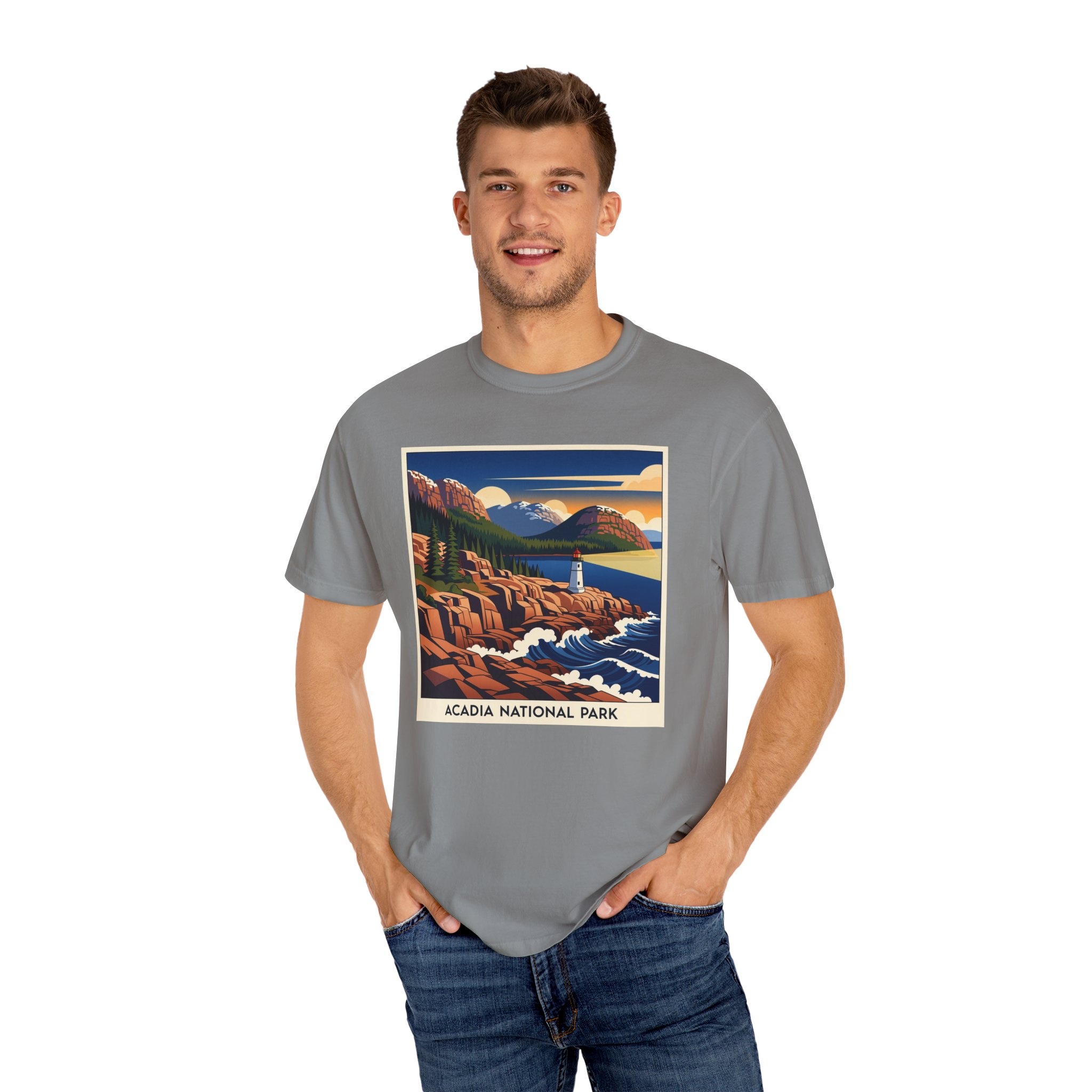 Acadia National Park WPA Style Unisex T-shirt - Image 10