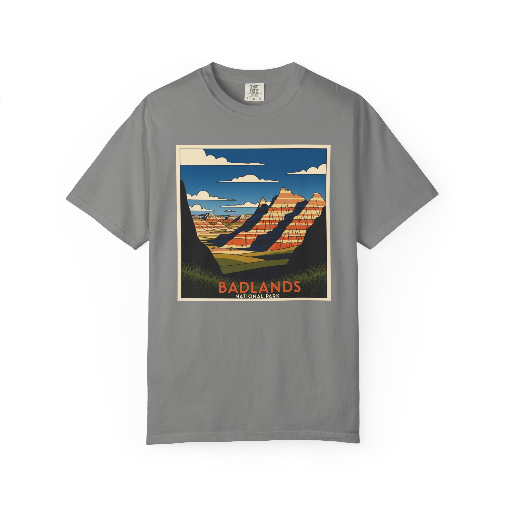 Badlands National Park WPA Style Unisex T-shirt - Image 7