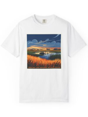 Crescent Lake National Wildlife Refuge WPA Style Unisex T-shirt