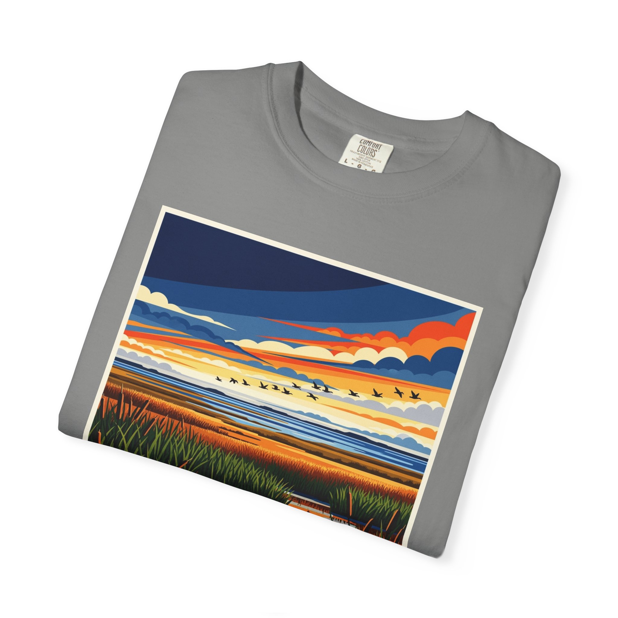 Lake Alice National Wildlife Refuge WPA Style Unisex T-shirt - Image 9