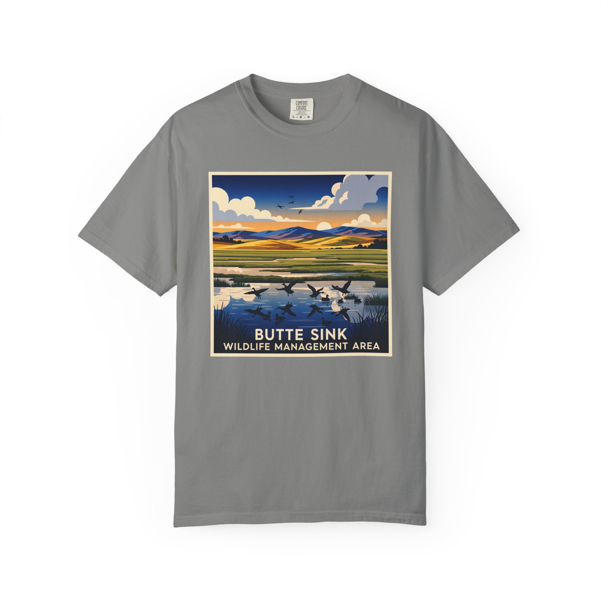 Butte Sink Wildlife Management Area WPA Style Unisex T-shirt - Image 7