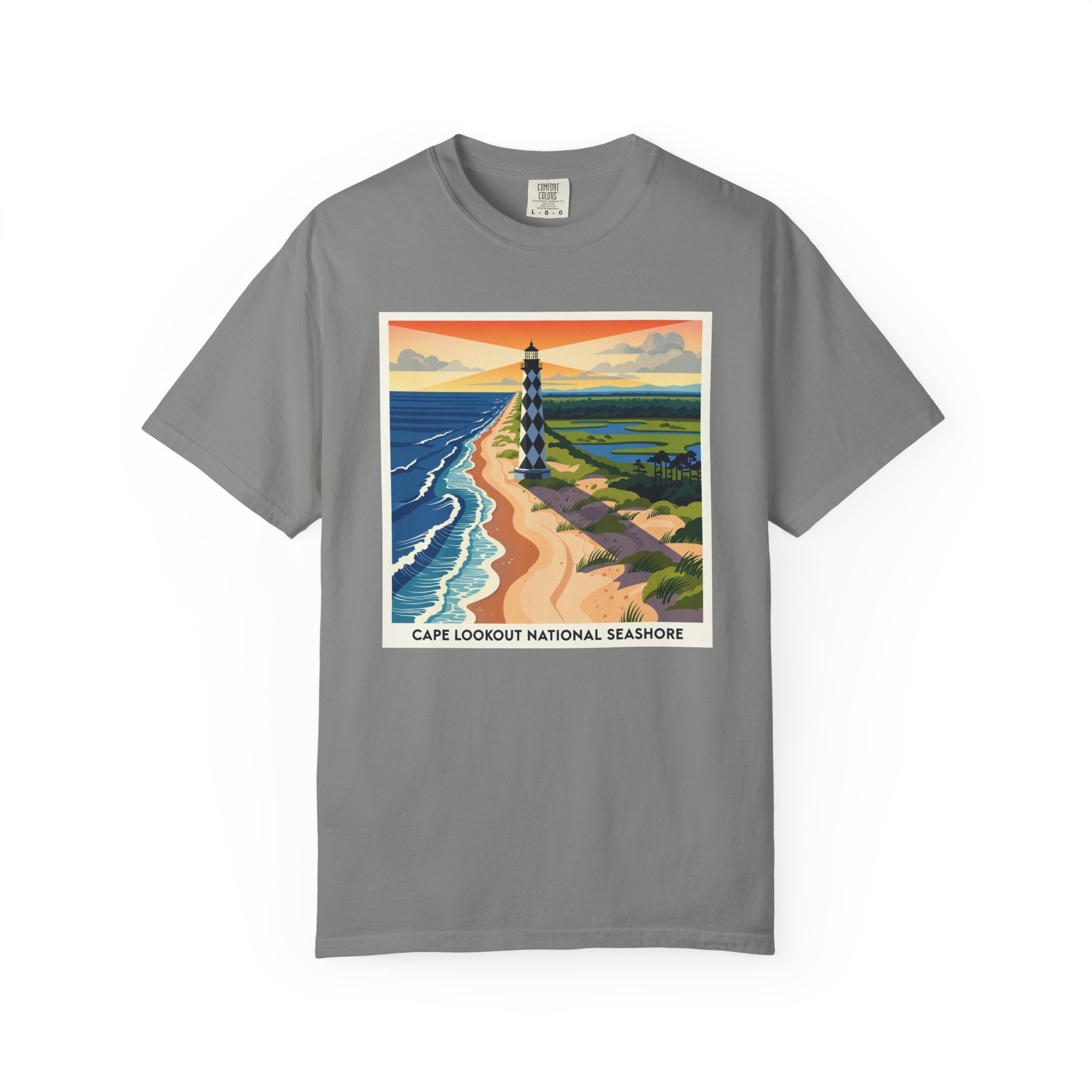 Cape Lookout National Seashore WPA Style Unisex T-shirt - Image 7