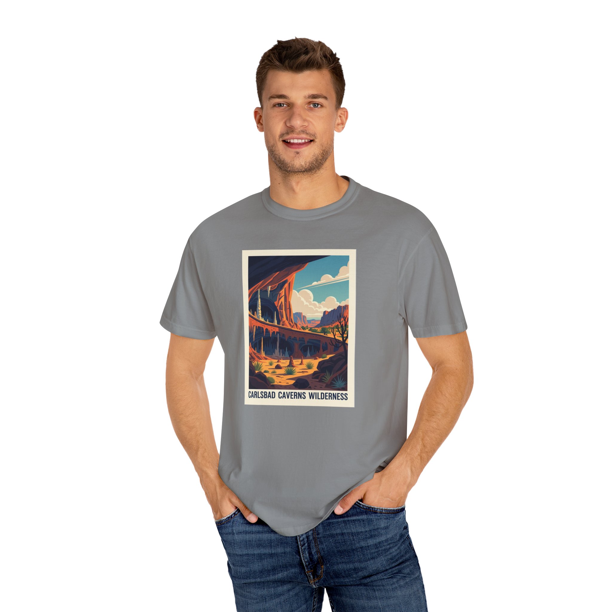 Carlsbad Caverns Wilderness WPA Style Unisex T-shirt - Image 10