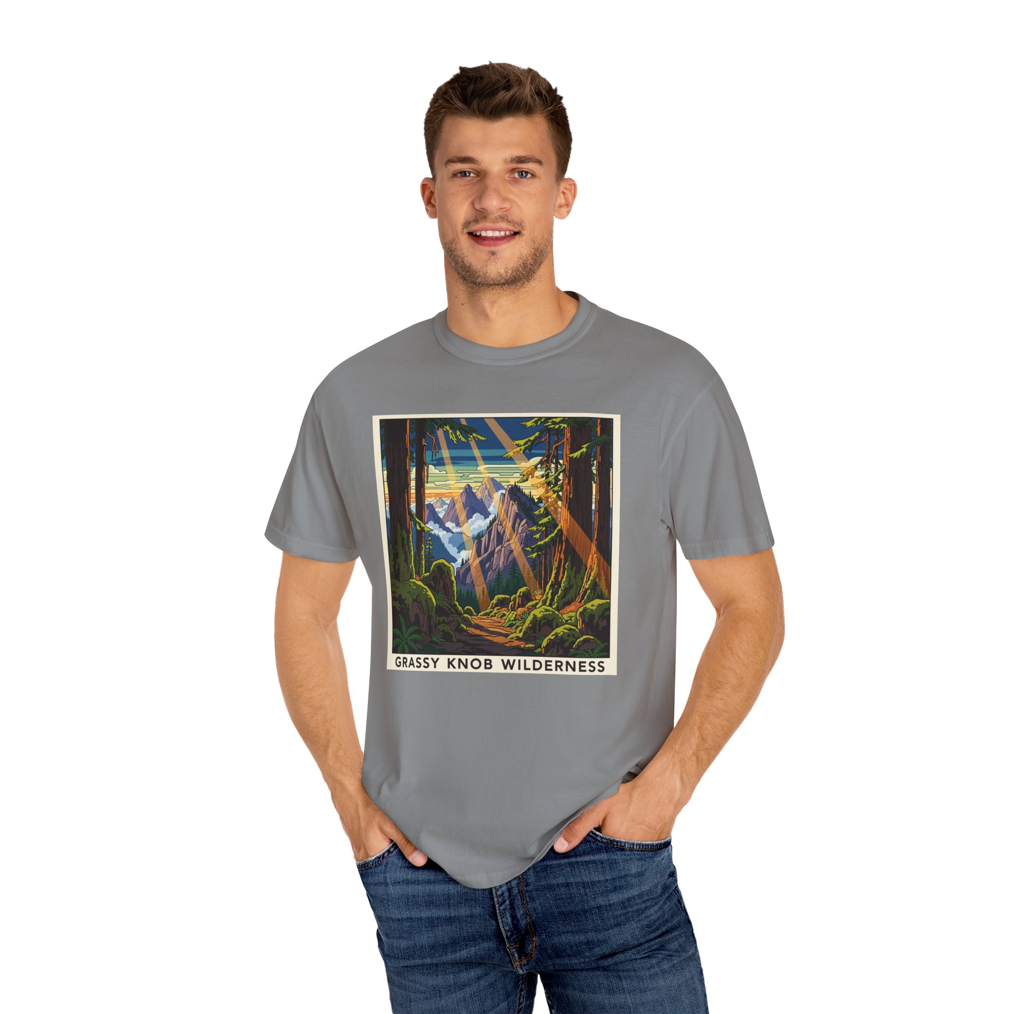 Grassy Knob Wilderness WPA Style Unisex T-shirt - Image 10