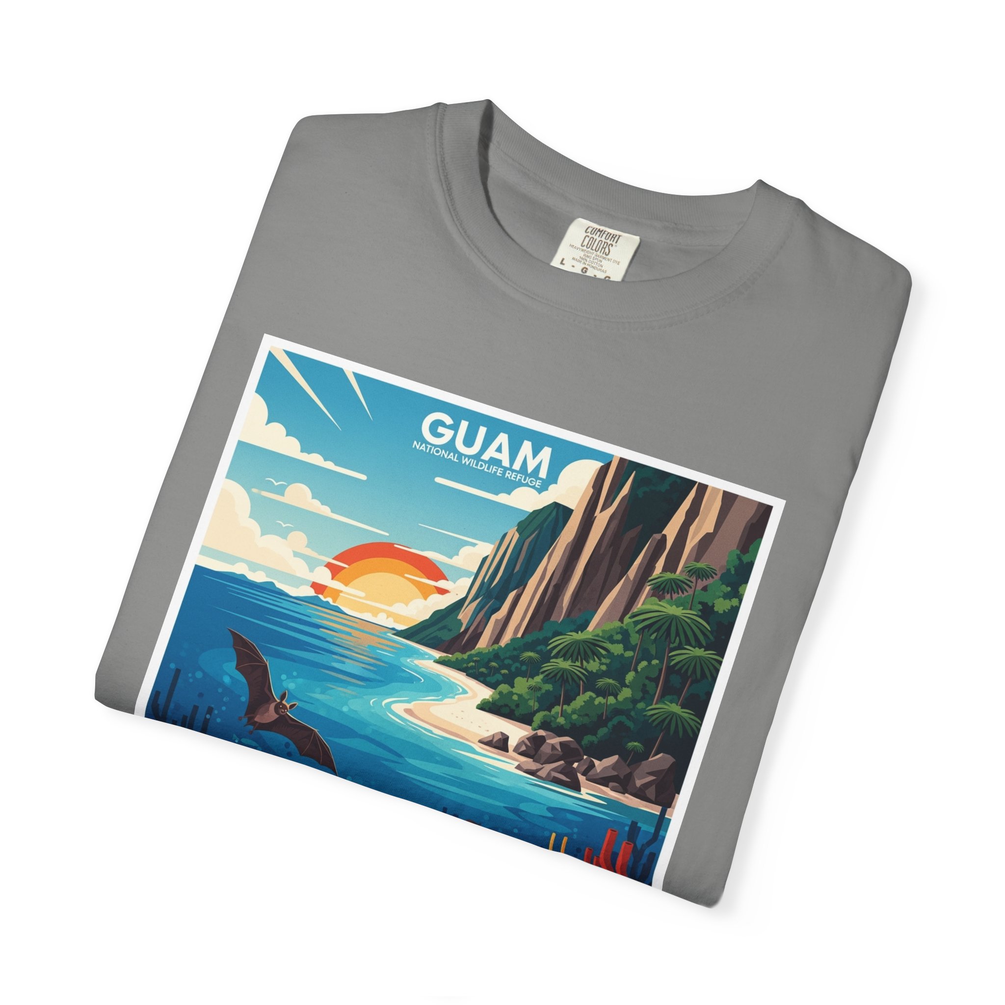 Guam National Wildlife Refuge WPA Style Unisex T-shirt - Image 9