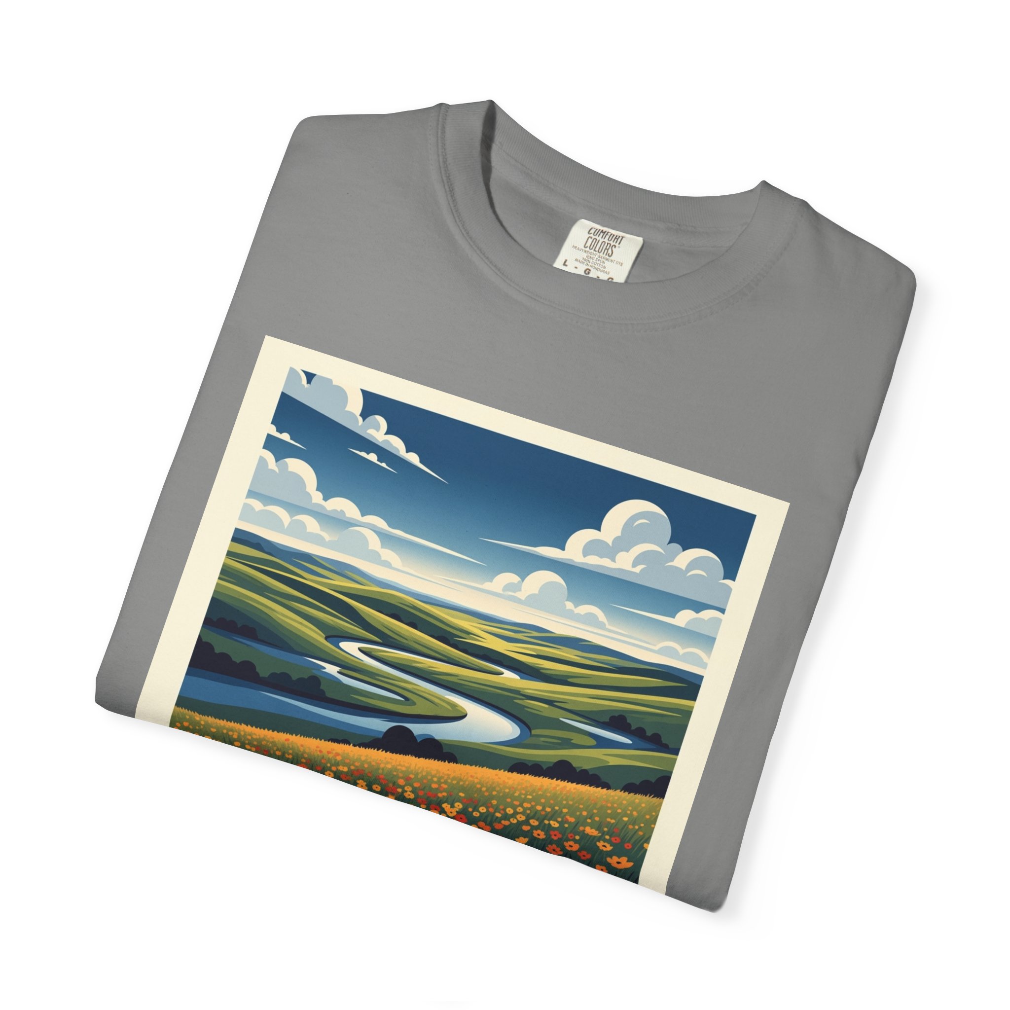 Cedar River National Grassland WPA Style Unisex T-shirt - Image 9
