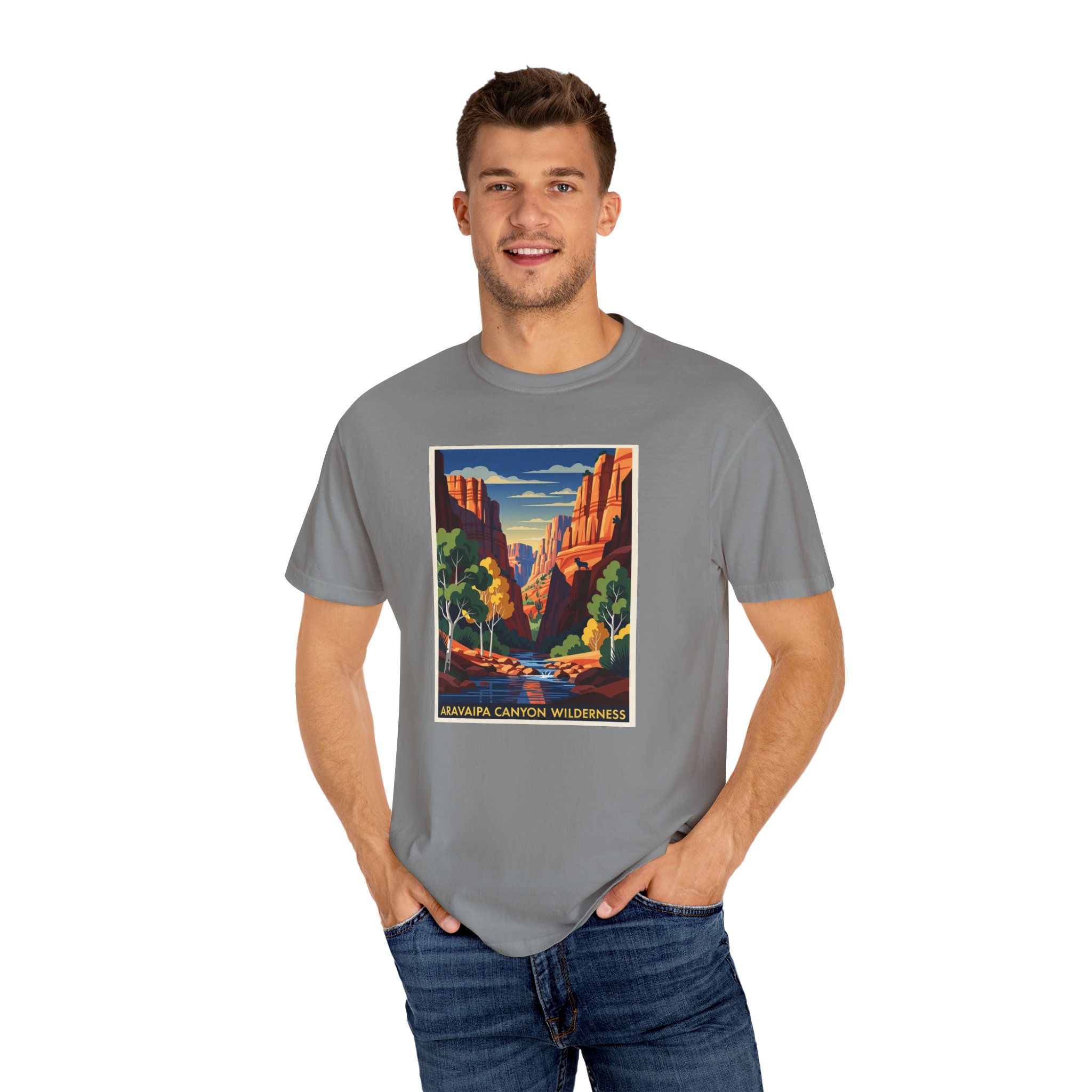 Aravaipa Canyon Wilderness WPA Style Unisex T-shirt - Image 10