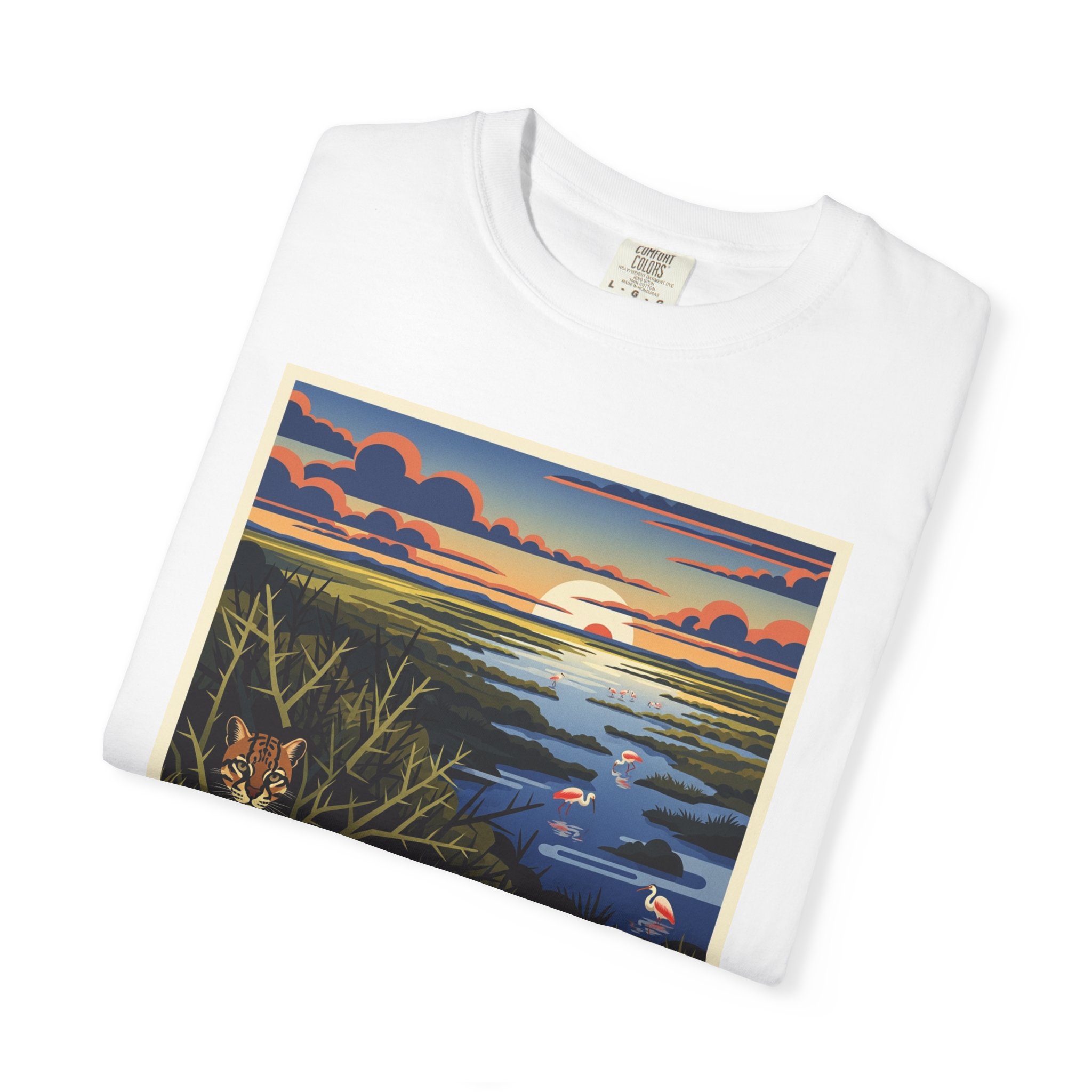 Laguna Atascosa National Wildlife Refuge WPA Style Unisex T-shirt - Image 3